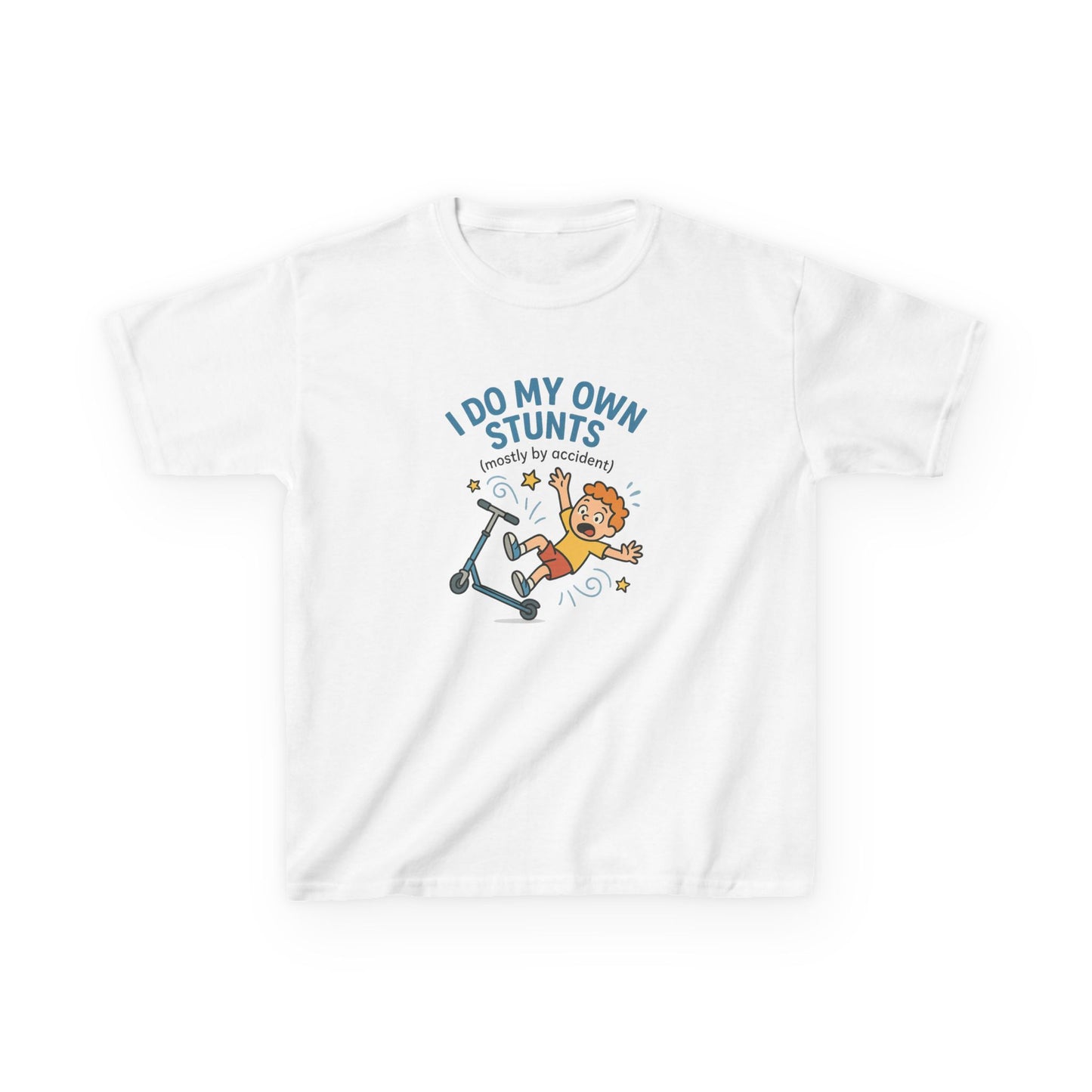 KIDS' "I Do My Own Stunts" Whimsical T-Shirt for Boys