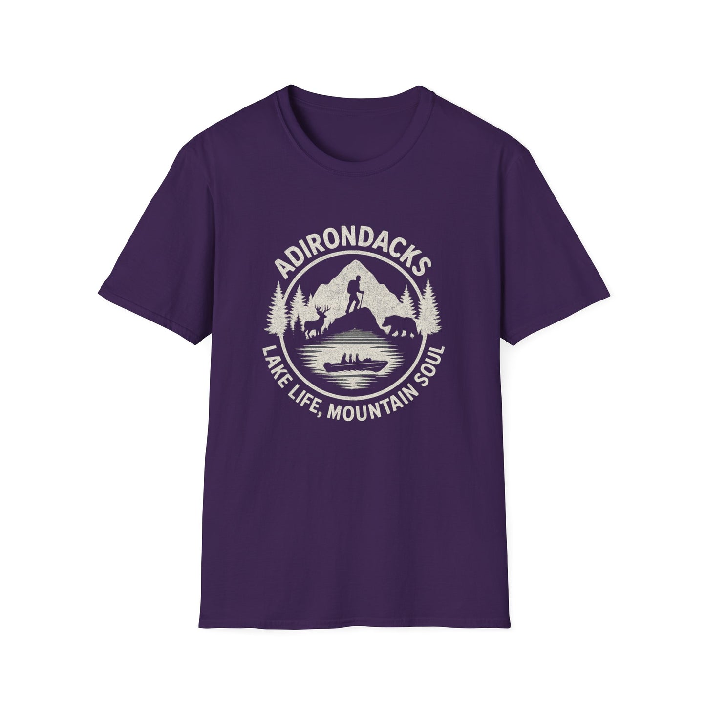 Adirondacks Lake Life Softstyle Tee-Shirt - "Lake Life, Mountain Soul"