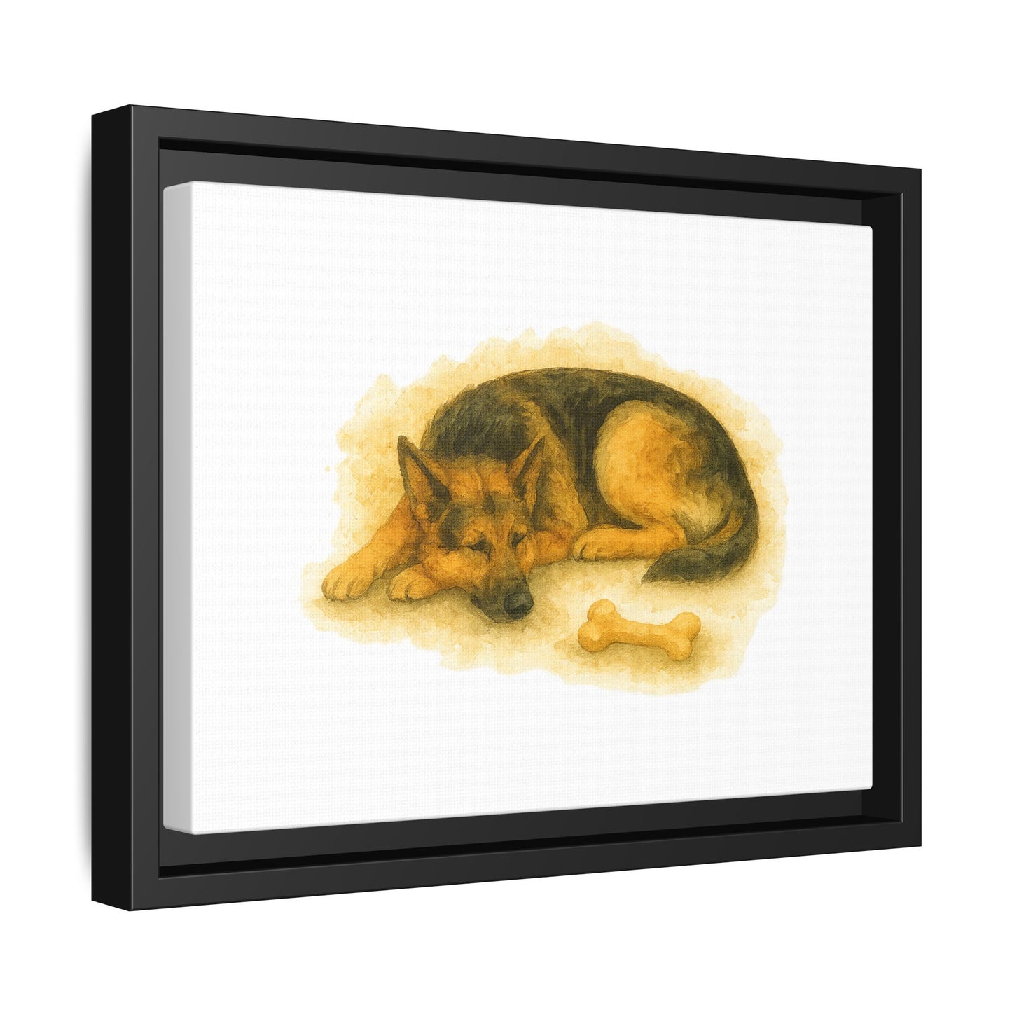 Dog Art Framed Canvas Print, German Shephard, Pet Decor for Dog Lovers, Wall Art for Home, Perfect Gift for Dog Owners, Animal Lover Decor