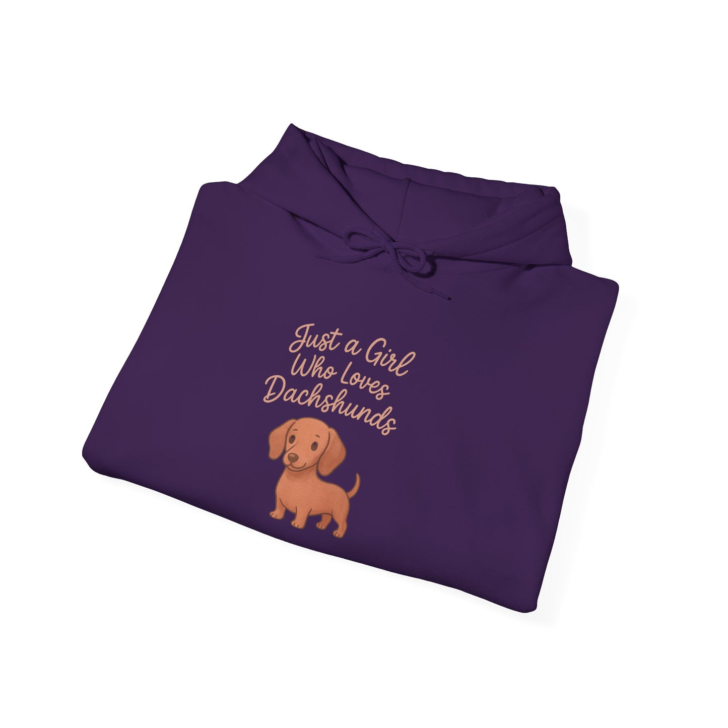 Dachshund Lover Cozy Hoodie - "Just a Girl Who Loves Dachshunds"