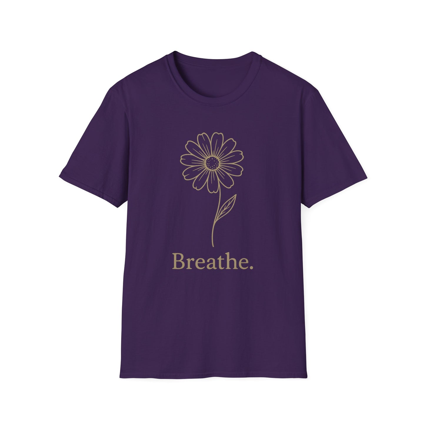 Breathe Floral Relaxed Fit Inspirational Tee-Shirt
