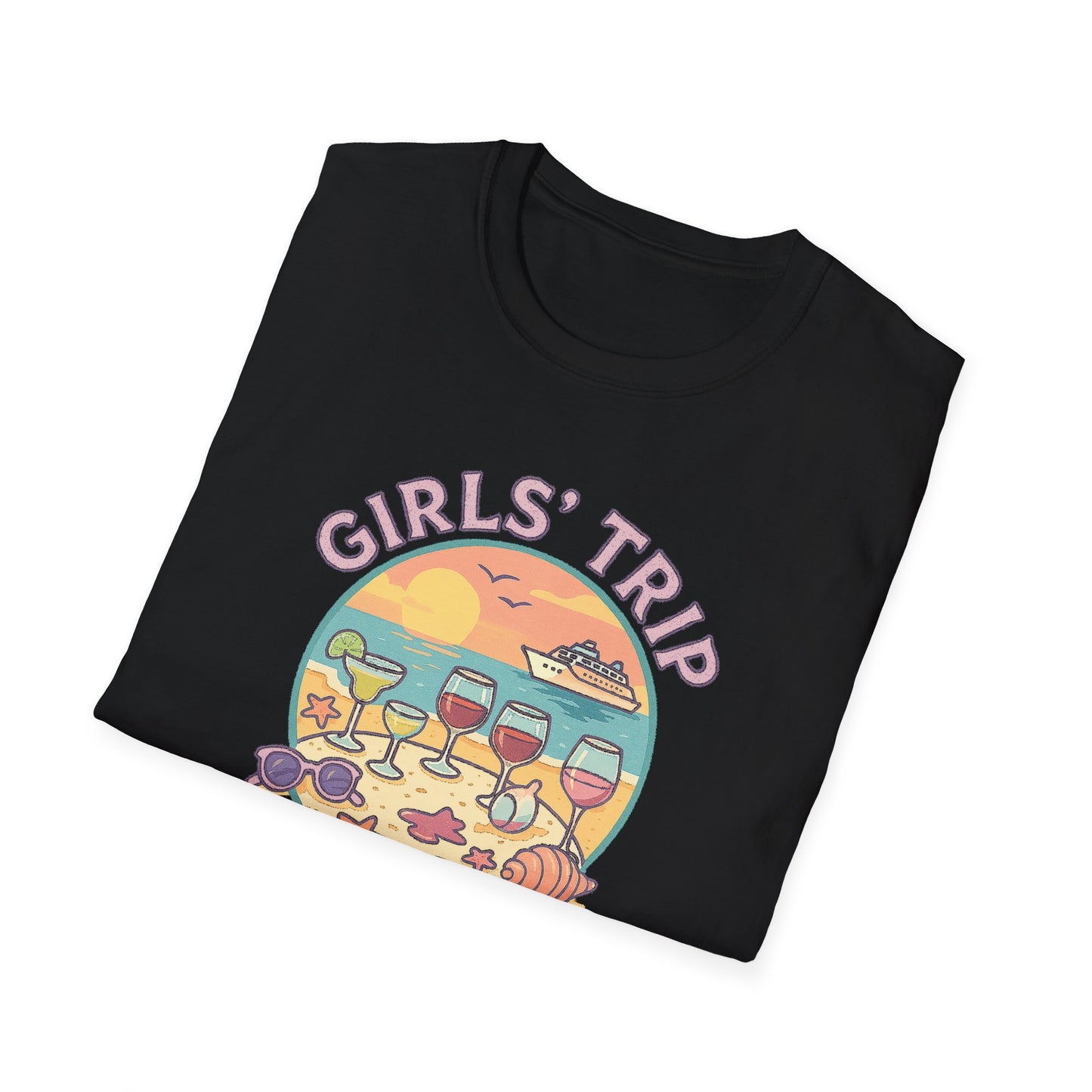 Girls' Trip 2025 Beach Vacation Softstyle Tee-Shirt