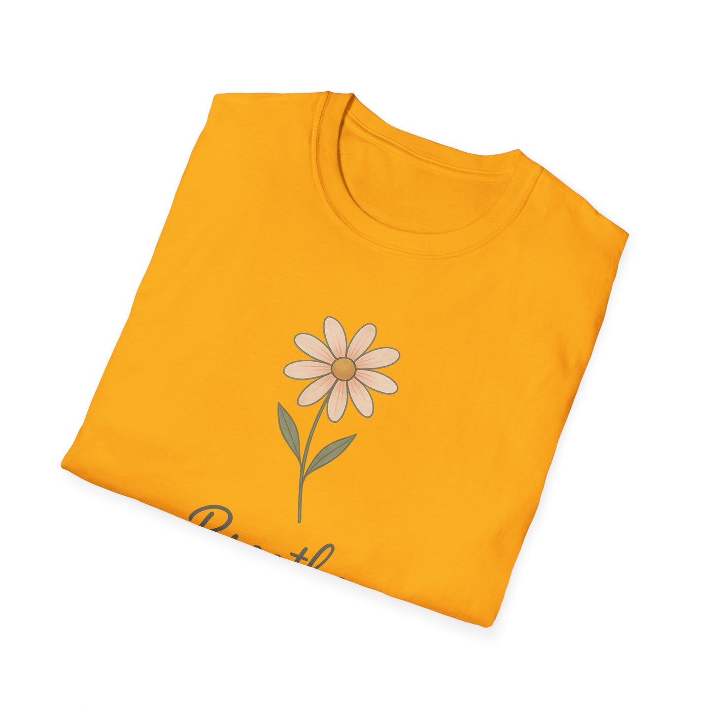Breathe Floral Relaxed Fit Inspirational Tee-Shirt