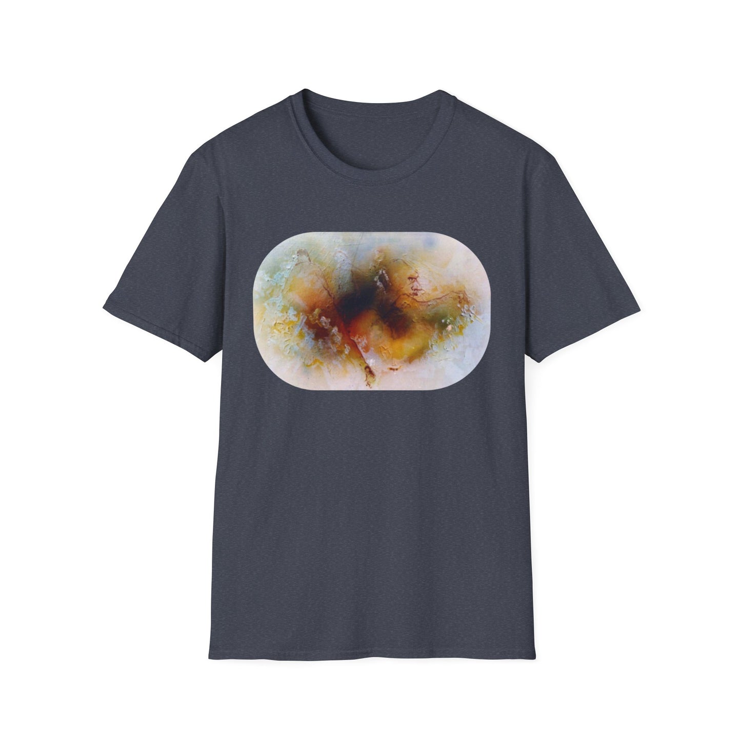 Vibrant Abstract 1960s Painting Print Tee - "Fall of Olympus"