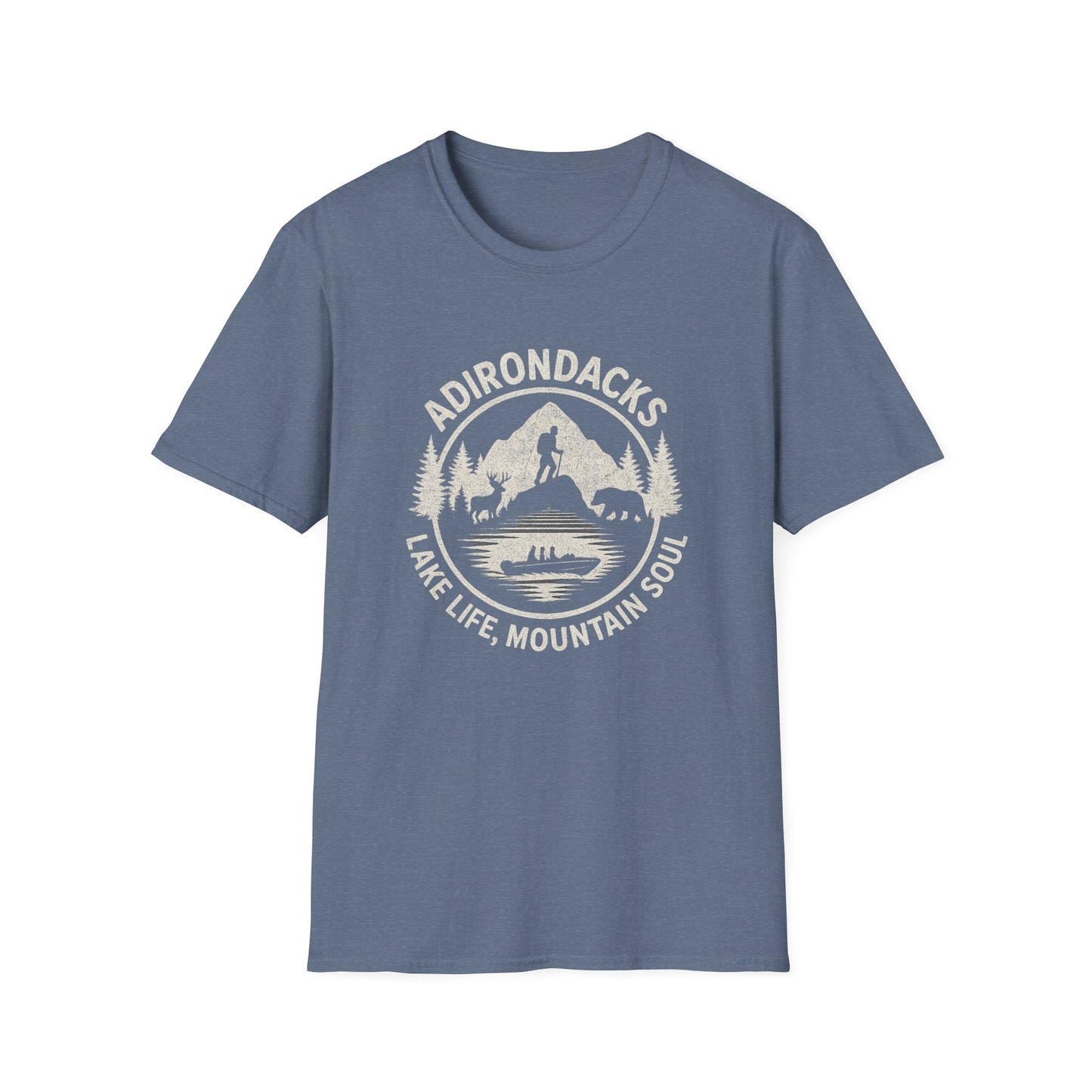 Adirondacks Lake Life Softstyle Tee-Shirt - "Lake Life, Mountain Soul"