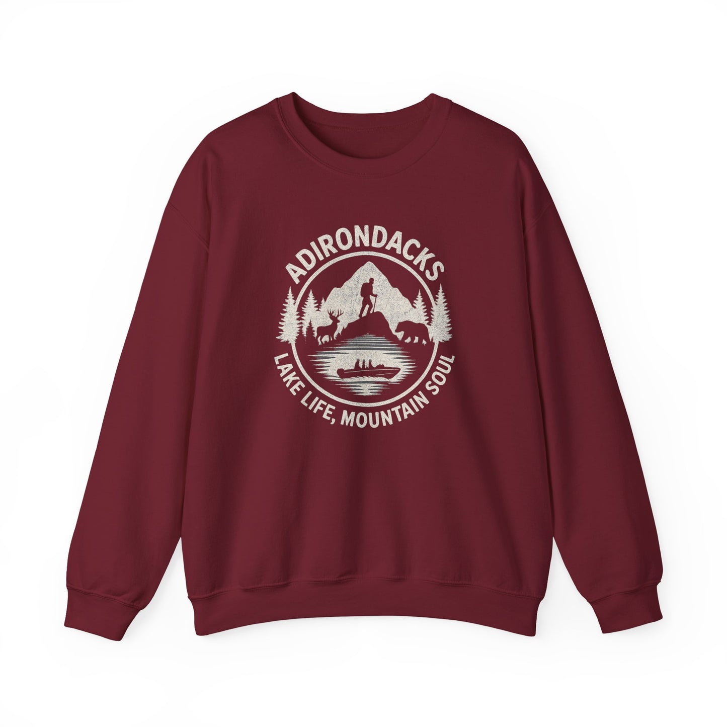 Cozy Adirondack Adventure Sweatshirt - "Lake Life, Mountain Soul"