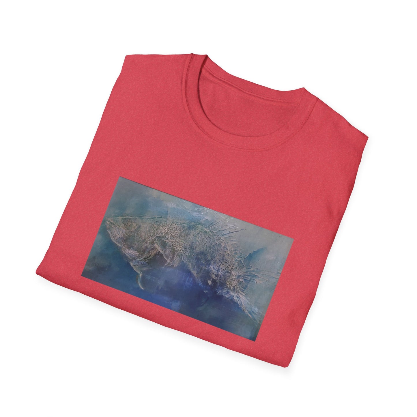 Ocean Impressionistic Fish Authentic Art Tee Shirt - "Nature's Wrath"