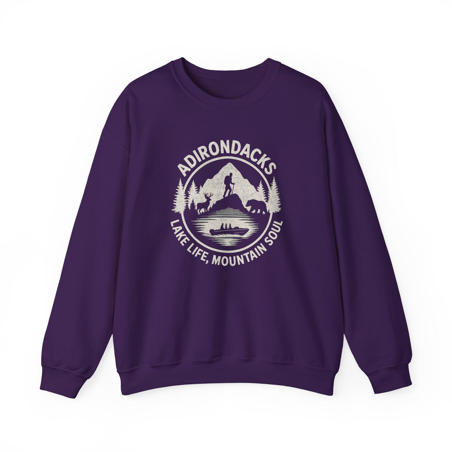 Cozy Adirondack Adventure Sweatshirt - "Lake Life, Mountain Soul"