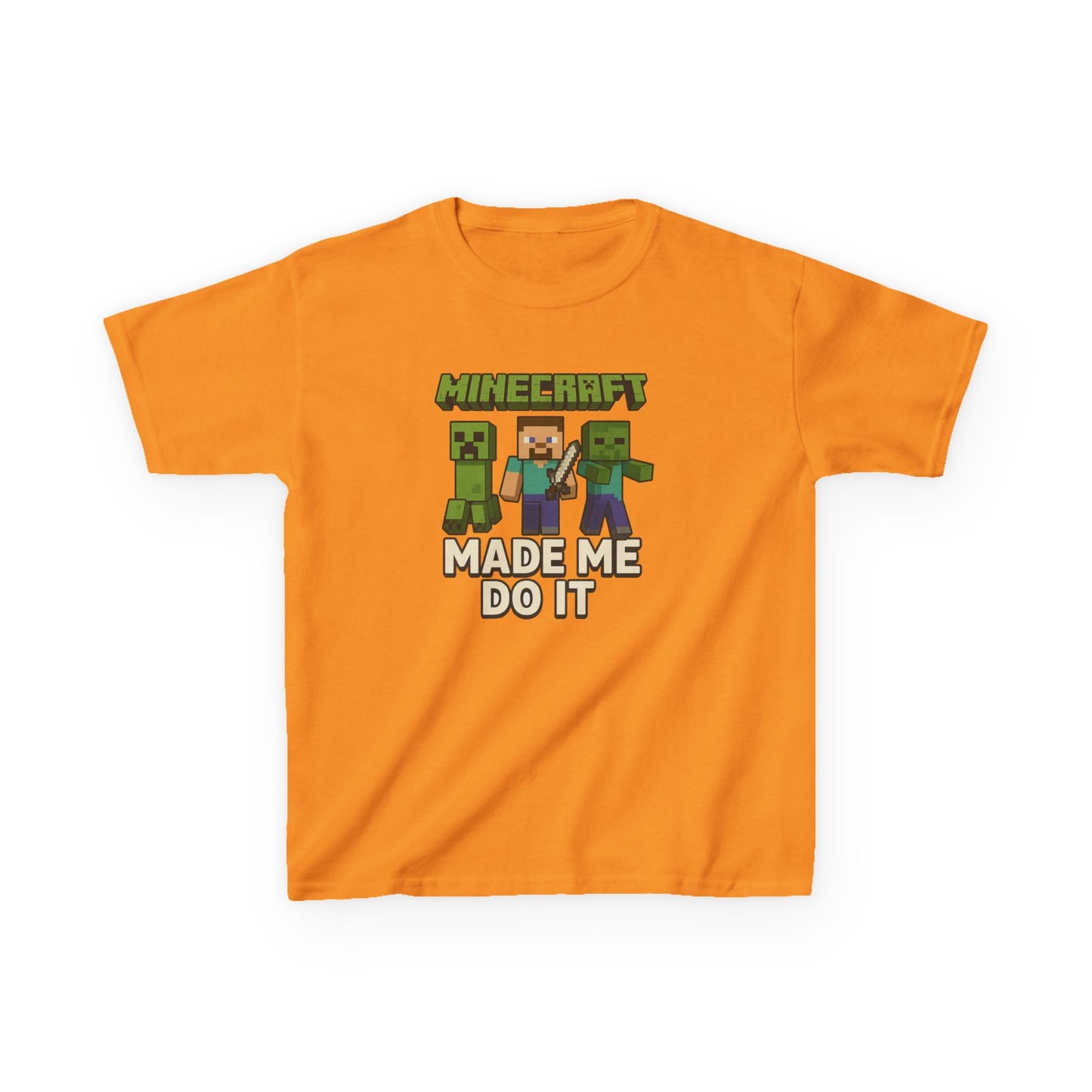 KIDS' Minecraft Tee - "Minecraft Made Me Do It"