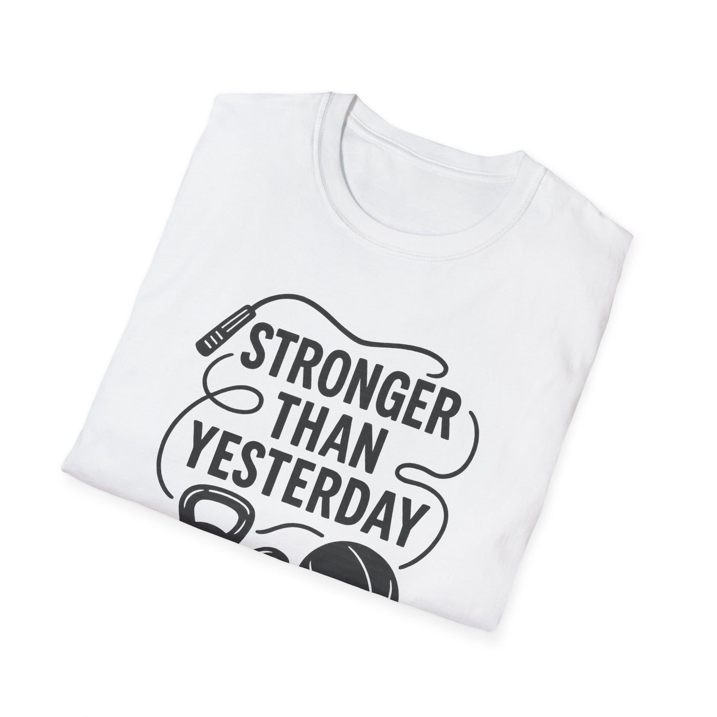 Grit Forge Athletics - "Stronger Than Yesterday" Softstyle Tee-Shirt for Him or Her