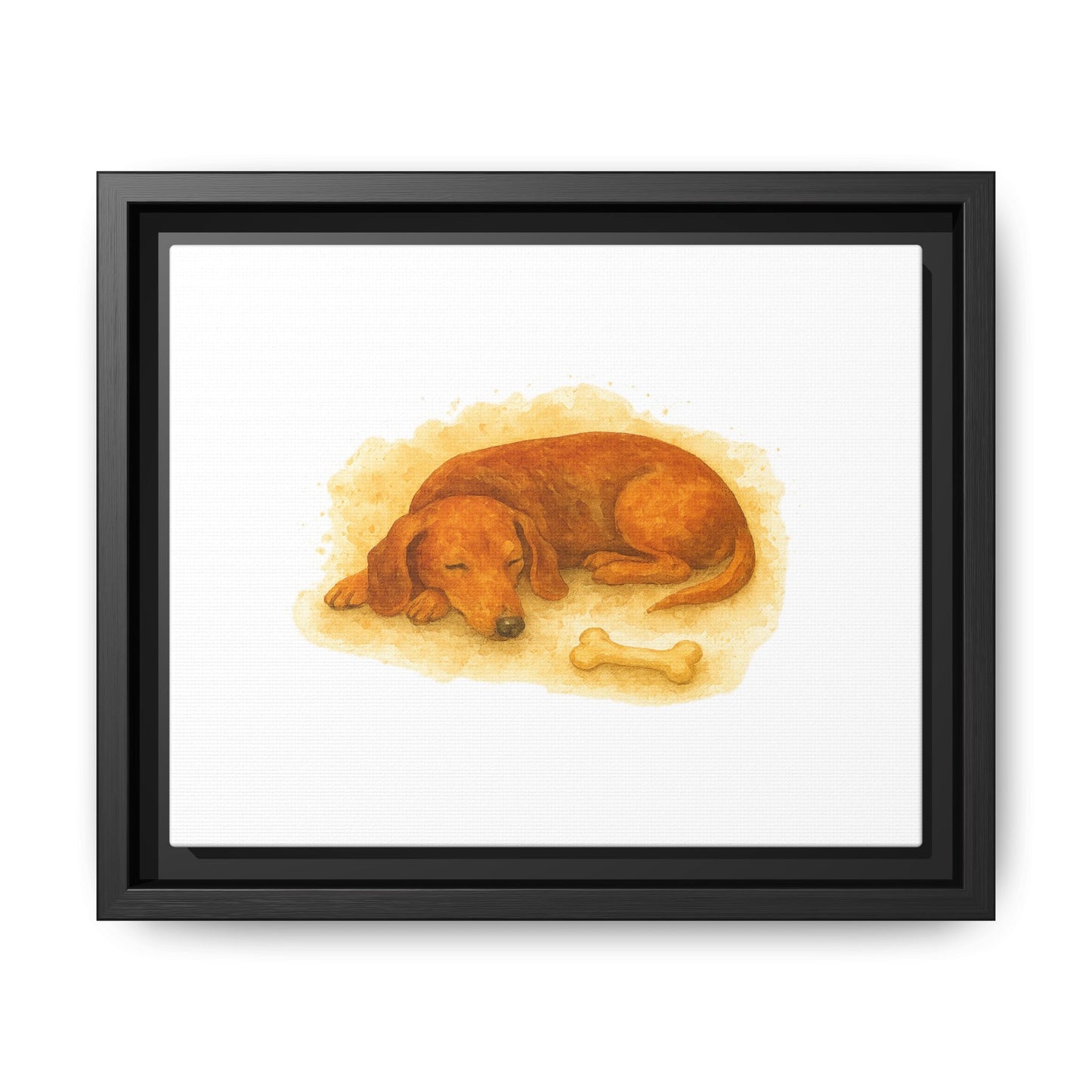 Cozy Dog Art Print, Dachshund, Framed Wall Decor, Pet Lover Gift, Dog Decor, Cute Dog Artwork, Home Gallery Decoration