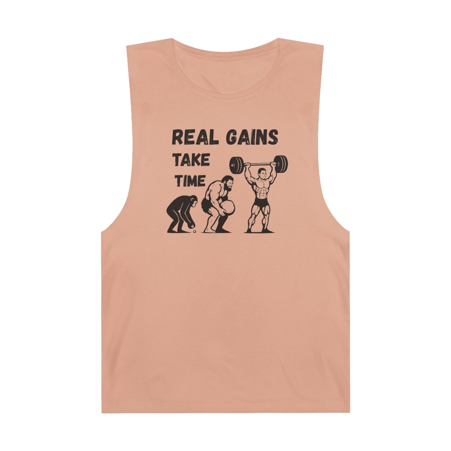 Grit Forge Athletics - "Real Gains Take Time" Weightlifting Tank Top