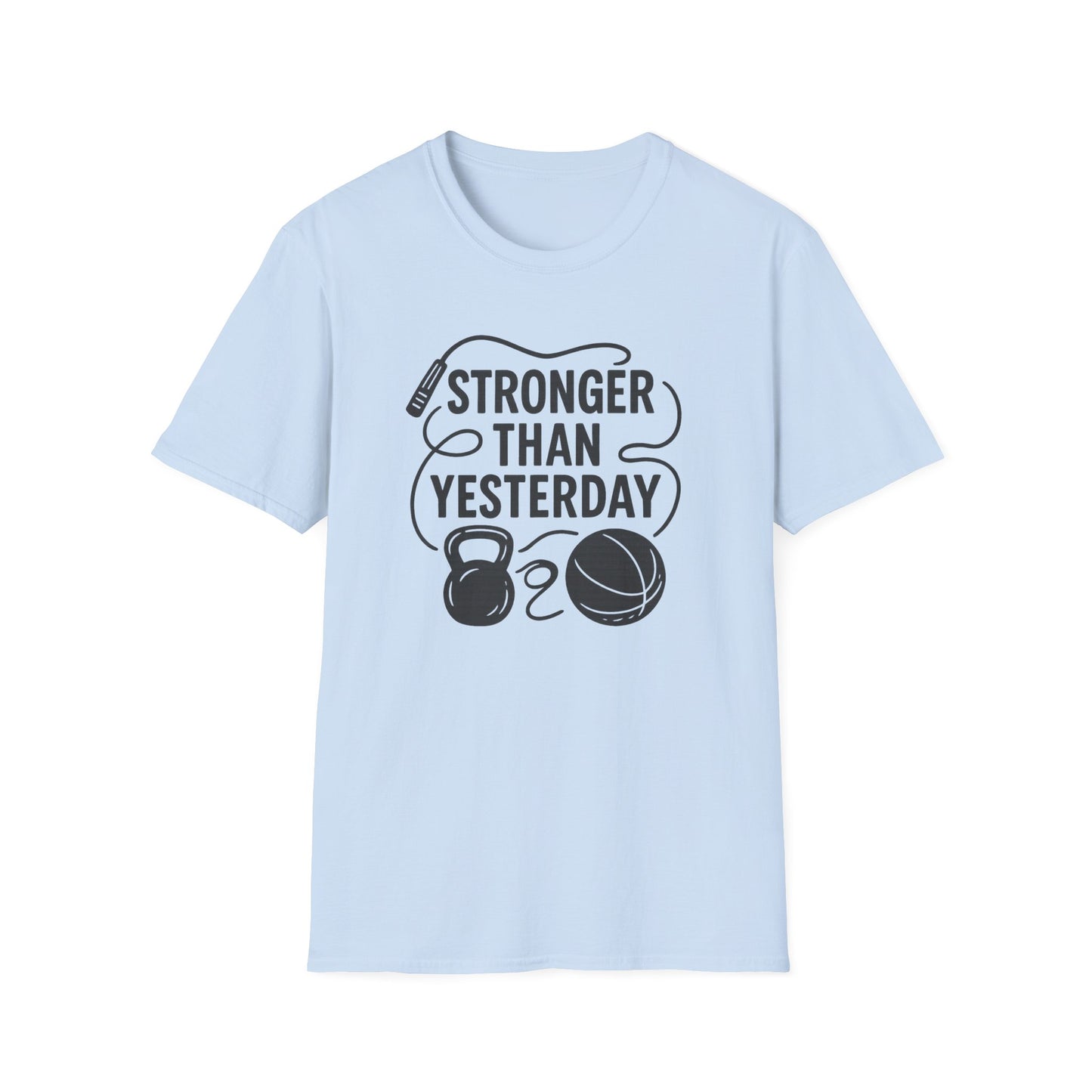 Grit Forge Athletics - "Stronger Than Yesterday" Softstyle Tee-Shirt for Him or Her