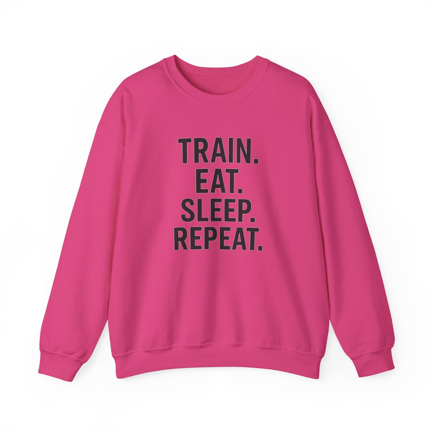 Grit Forge Athletics - "Train. Eat. Sleep. Repeat." Motivational Crewneck Sweatshirt