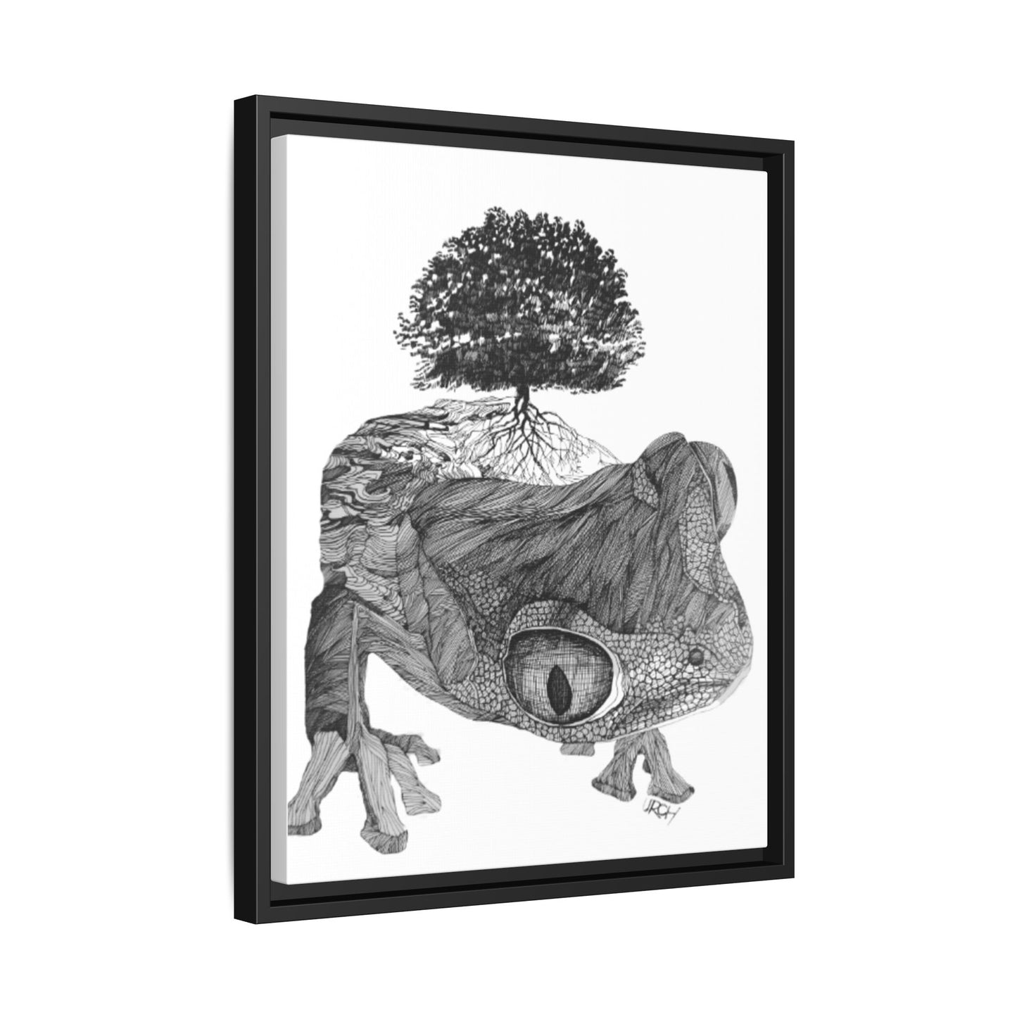 Original 1960s Pen & Ink Print - "Gaia's Shepherd"