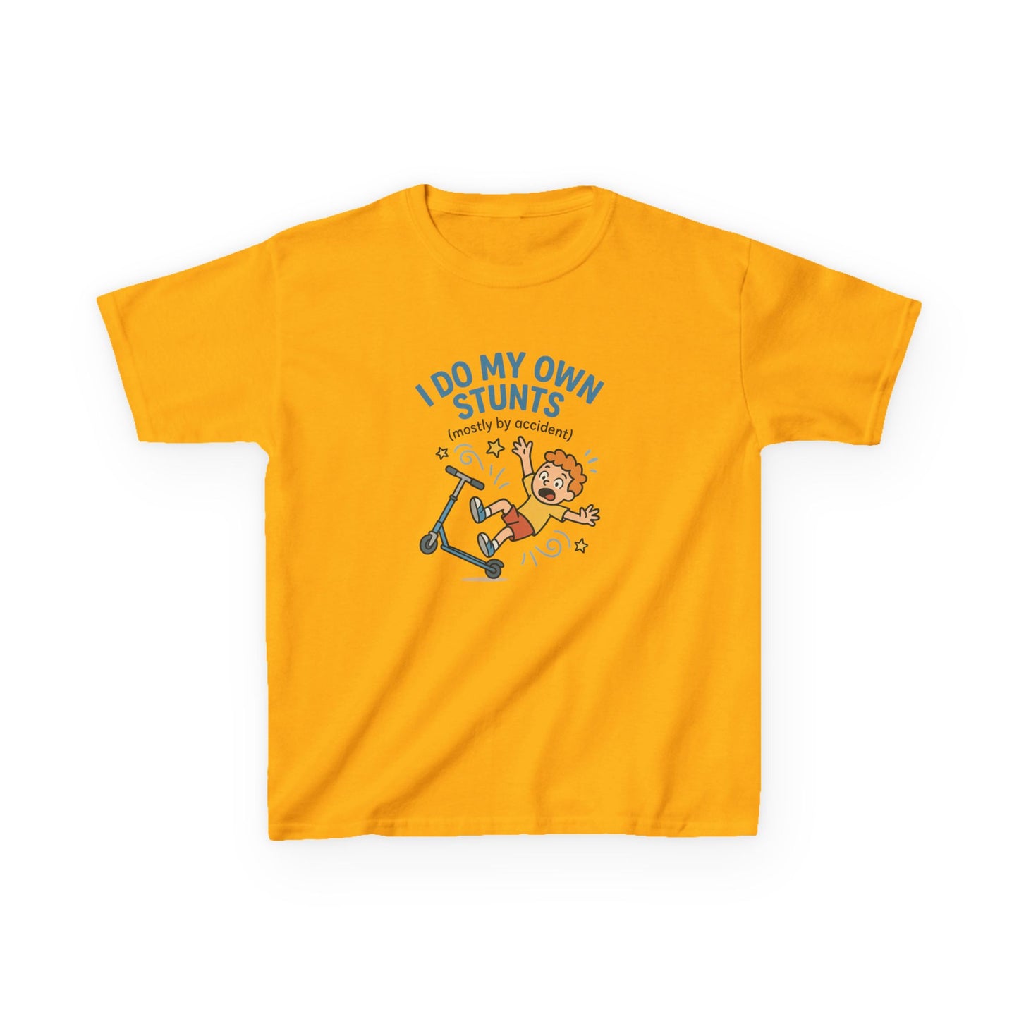 KIDS' "I Do My Own Stunts" Whimsical T-Shirt for Boys