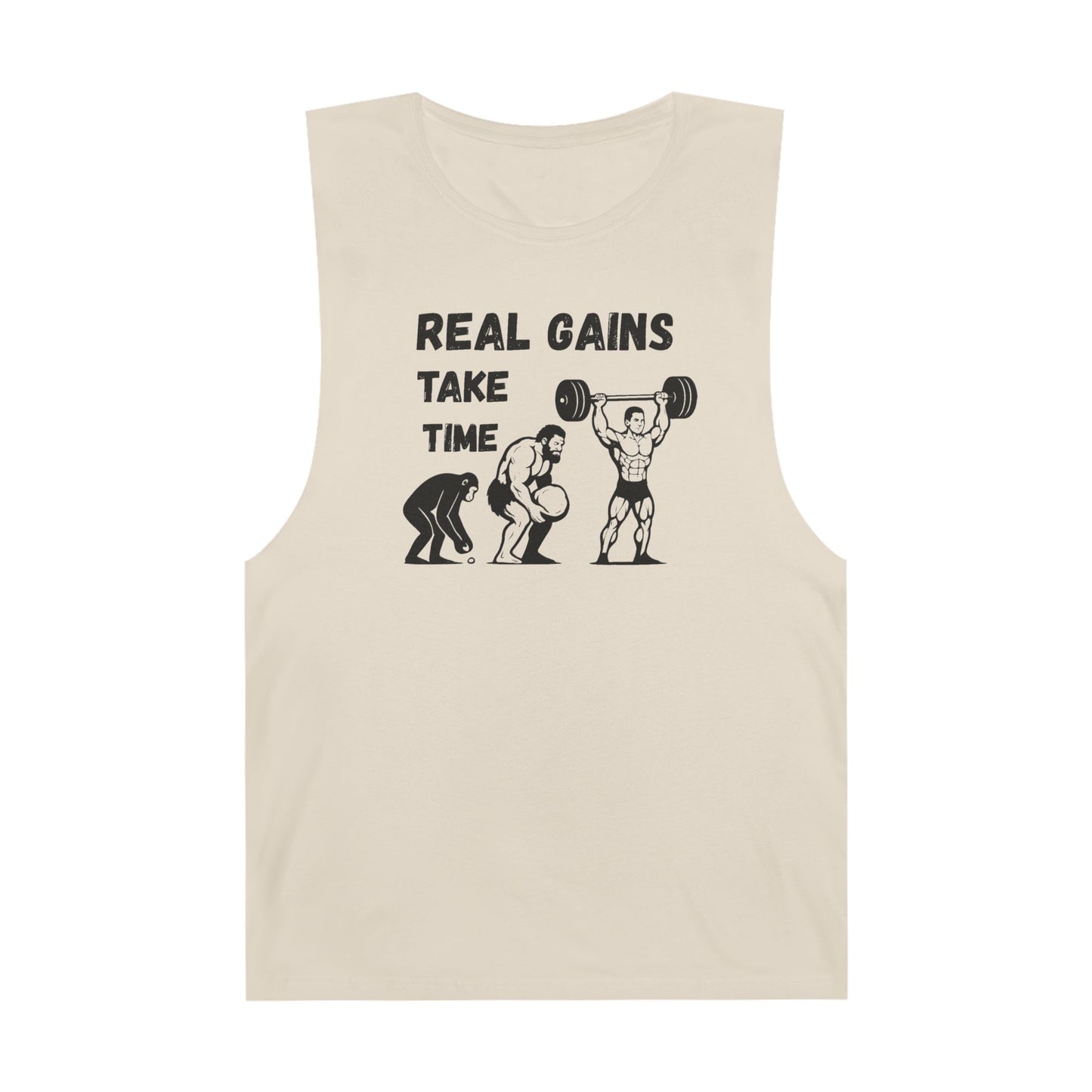 Grit Forge Athletics - "Real Gains Take Time" Weightlifting Tank Top