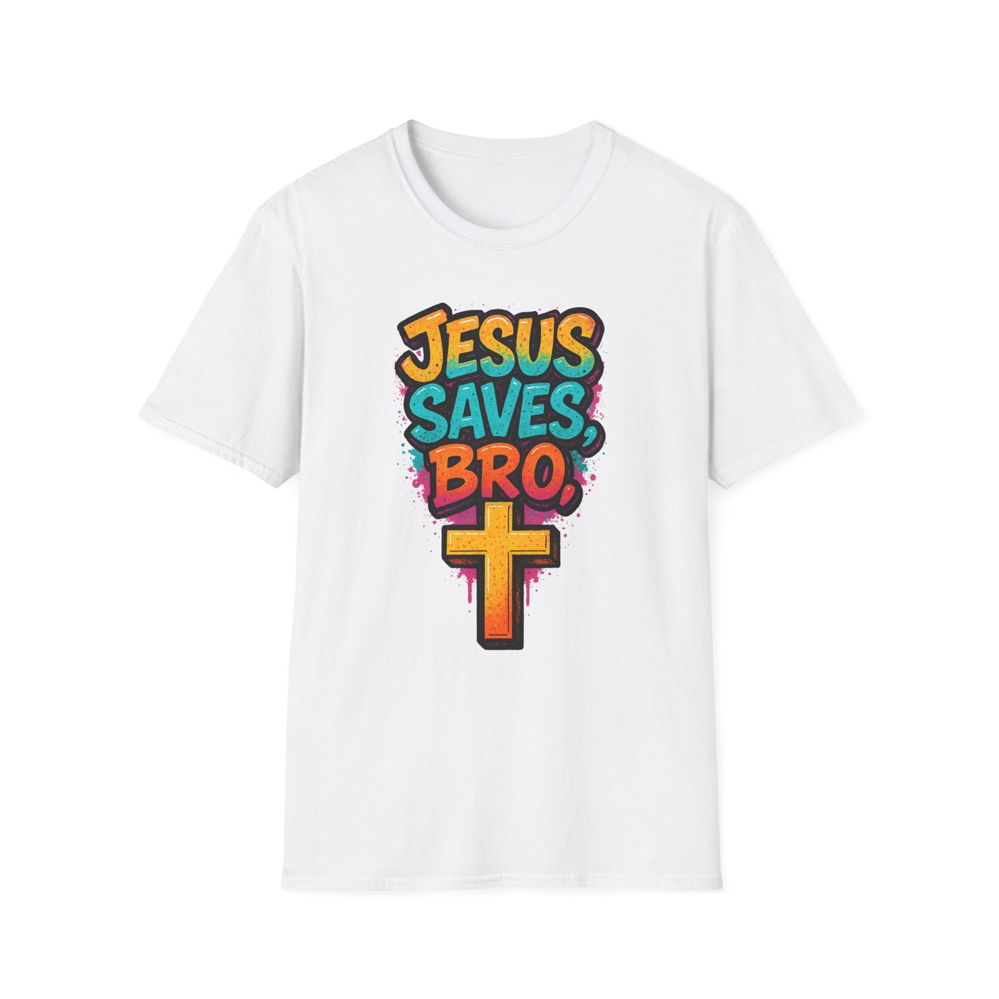 Jesus Saves, Bro Graphic Softstyle Tee-Shirt