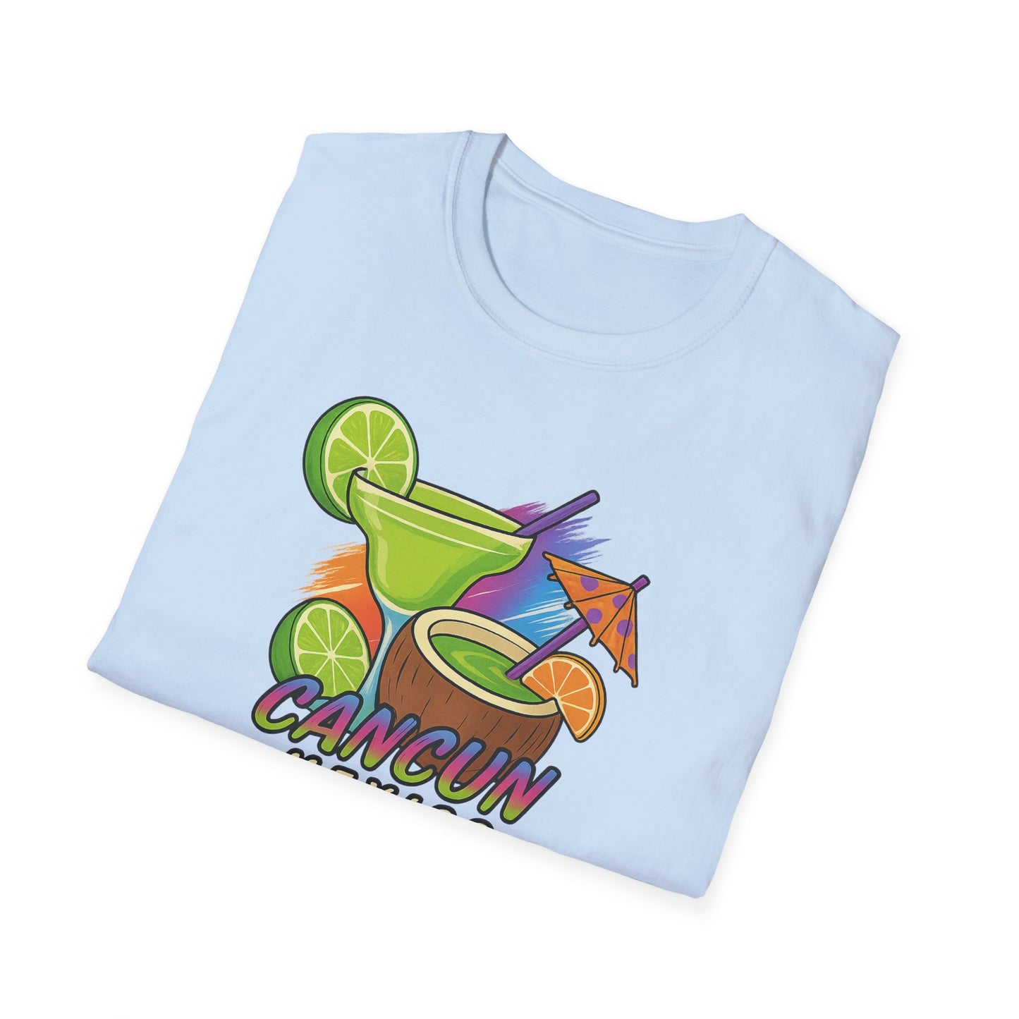 Cancun Beach Time, Cocktails, and Fun Tee-Shirt for Him or Her
