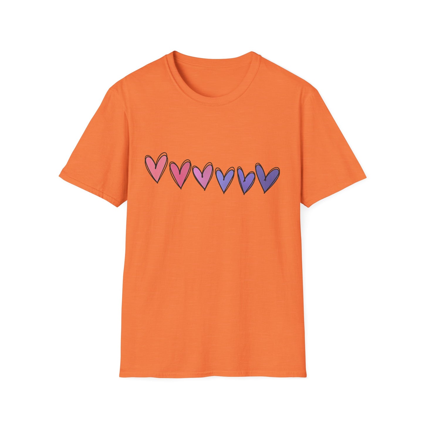 Cute Hearts Graphic Women's Softstyle Tee-Shirt