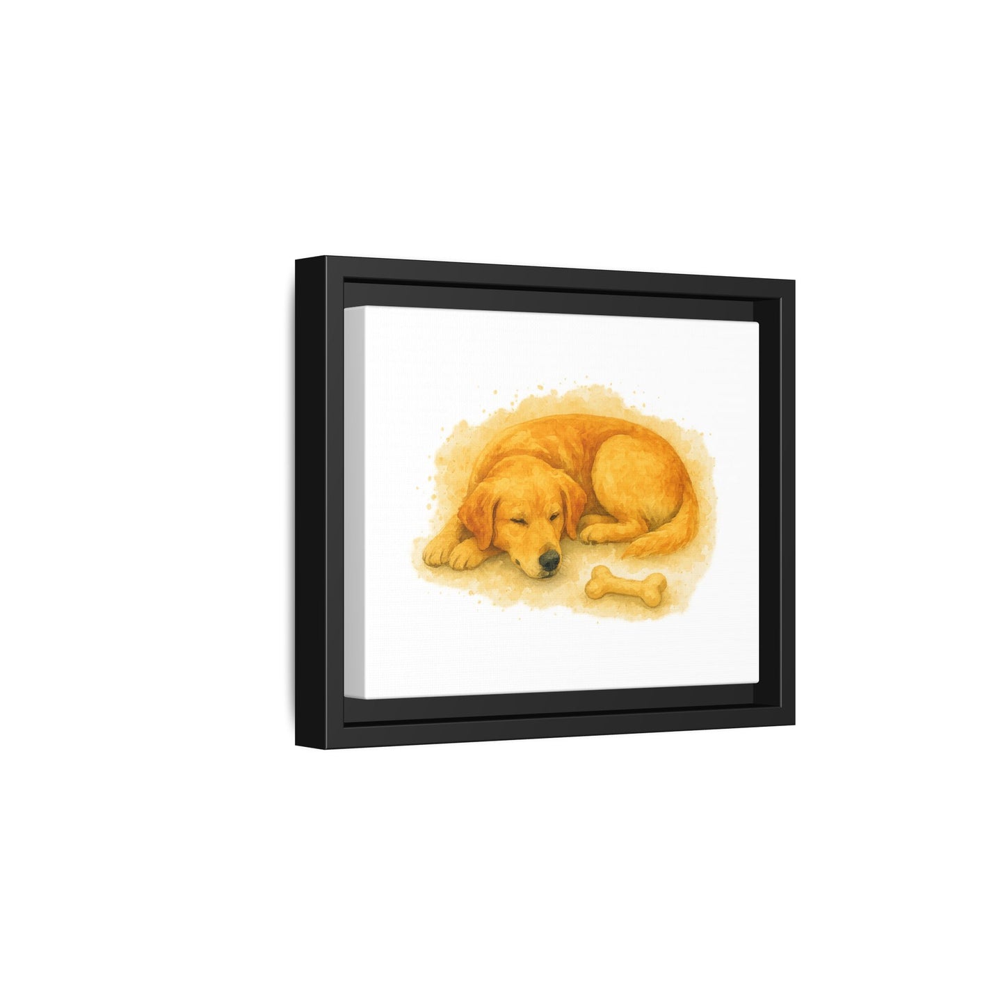 Cozy Dog Art Canvas, Framed Pet Decoration, Yellow Lab Wall Art, Dog Lover Gift, Home Decor, Animal Lover Print