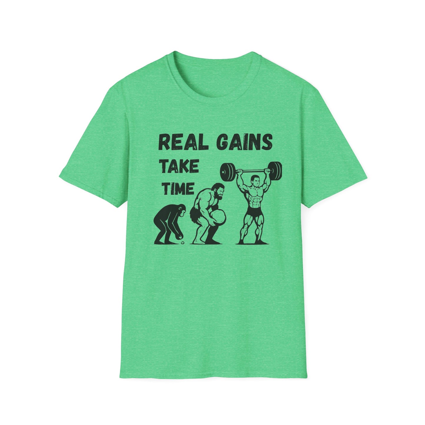 Grit Forge Athletics - "Real Gains Take Time" Motivational Tee