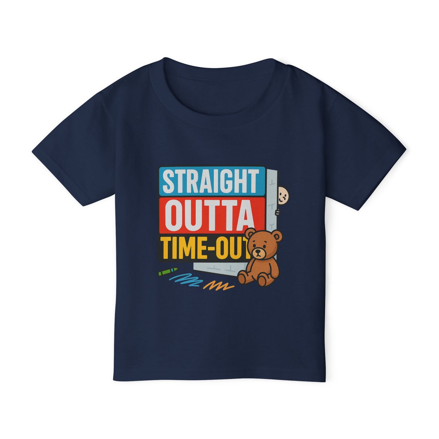 TODDLER's T "Straight Outta Time-Out" Comedic Tee-Shirt