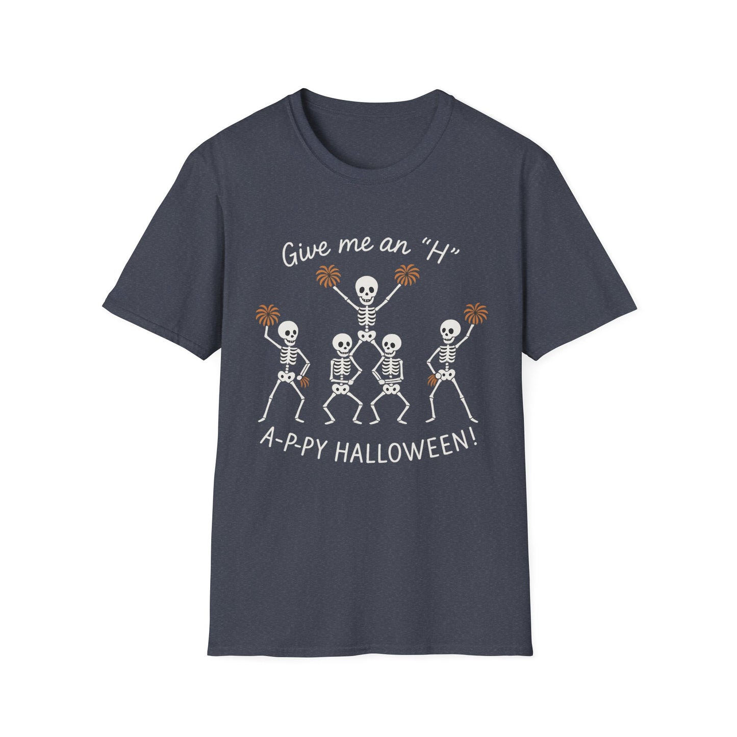 Halloween Skeleton Cheerleader Casual Tee-Shirt