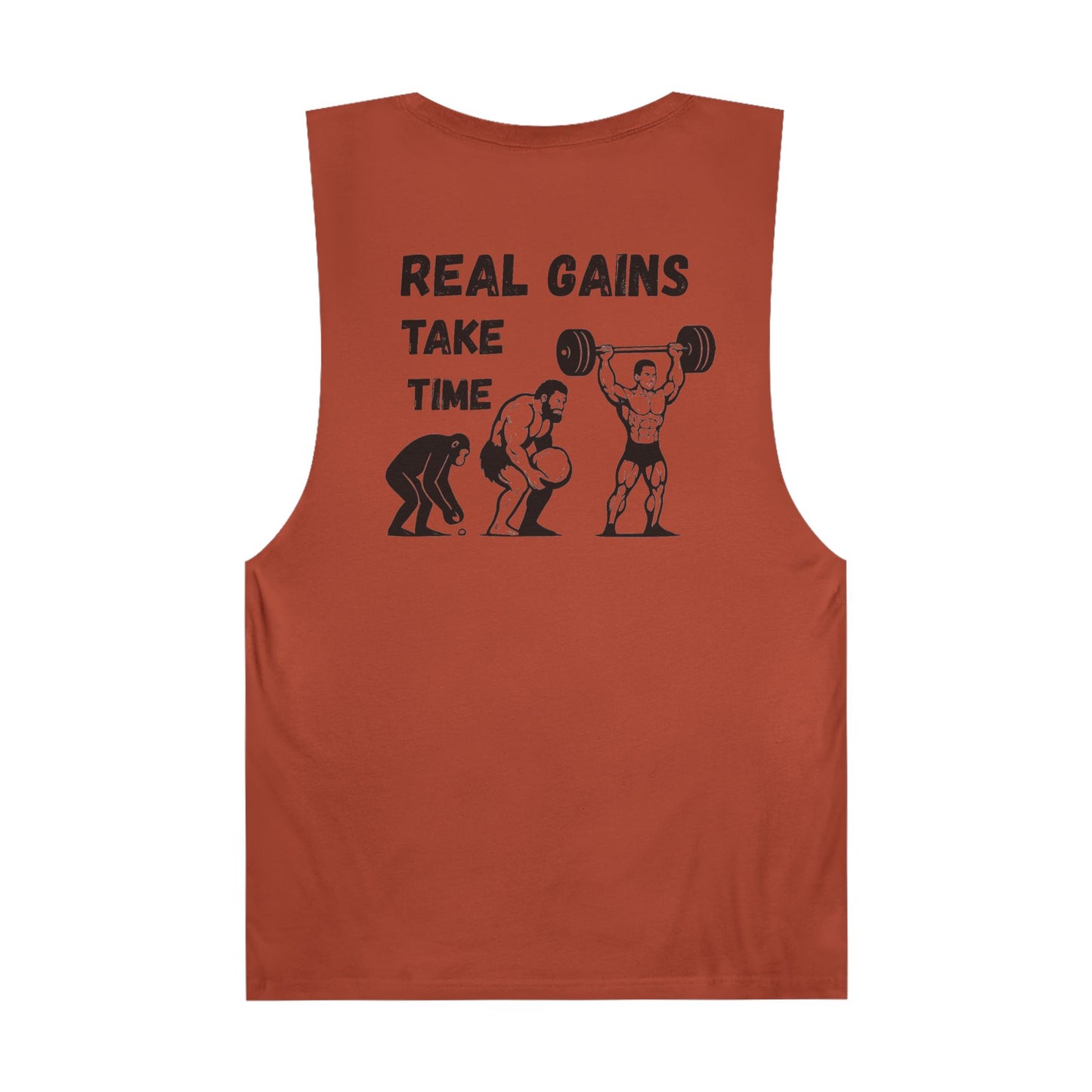 Grit Forge Athletics - "Real Gains Take Time" Weightlifting Tank Top