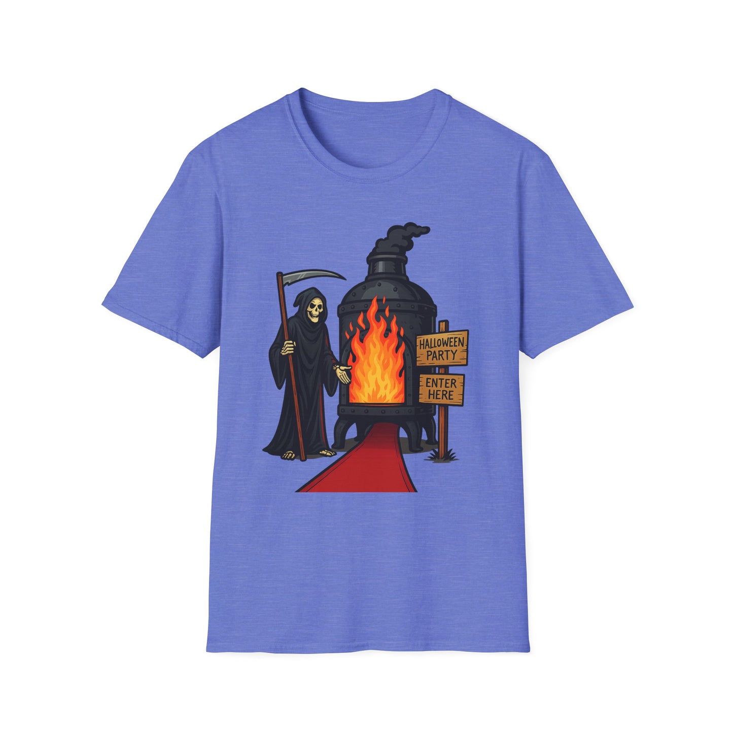 Grim Reaper Halloween Party Comedic Tee-Shirt