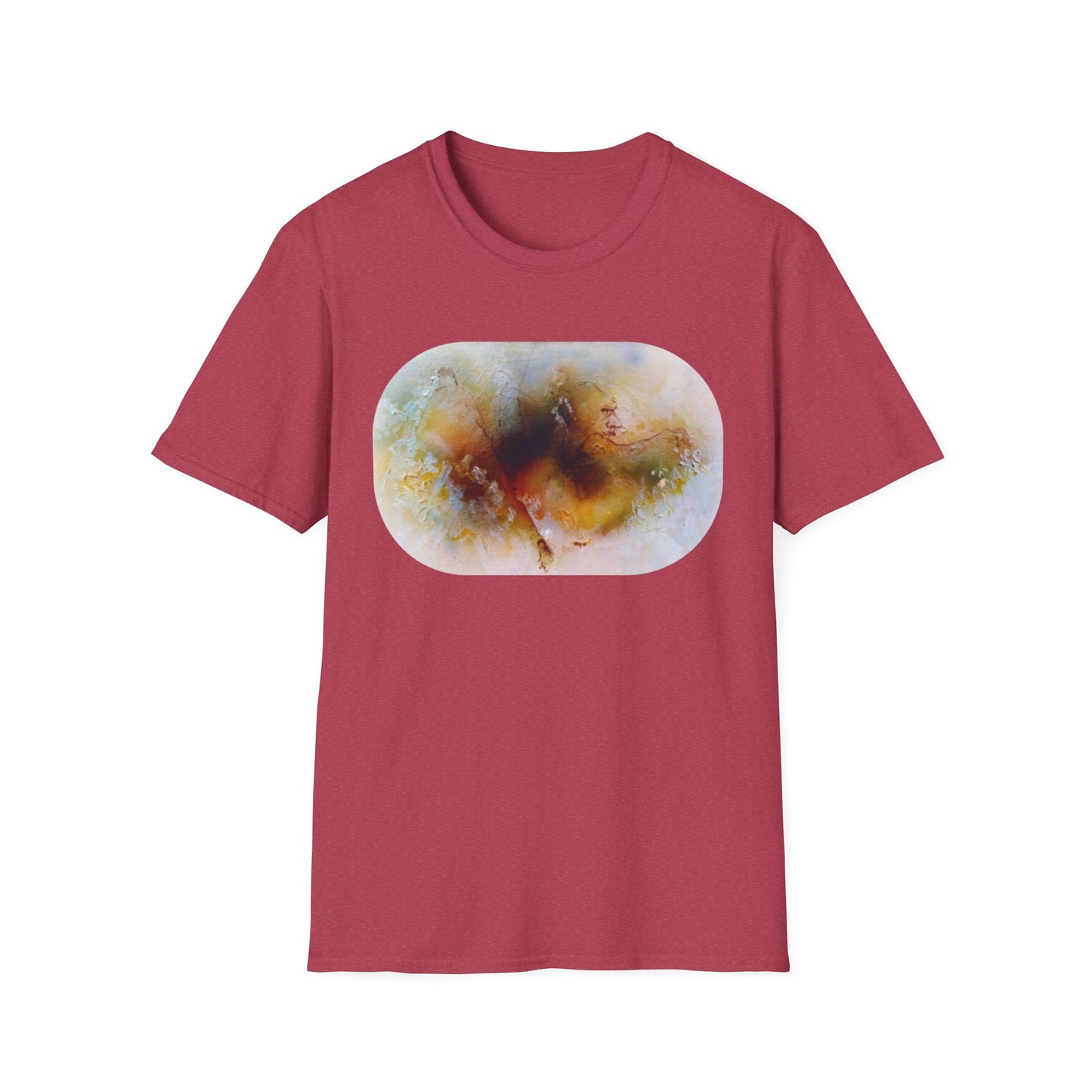 Vibrant Abstract 1960s Painting Print Tee - "Fall of Olympus"