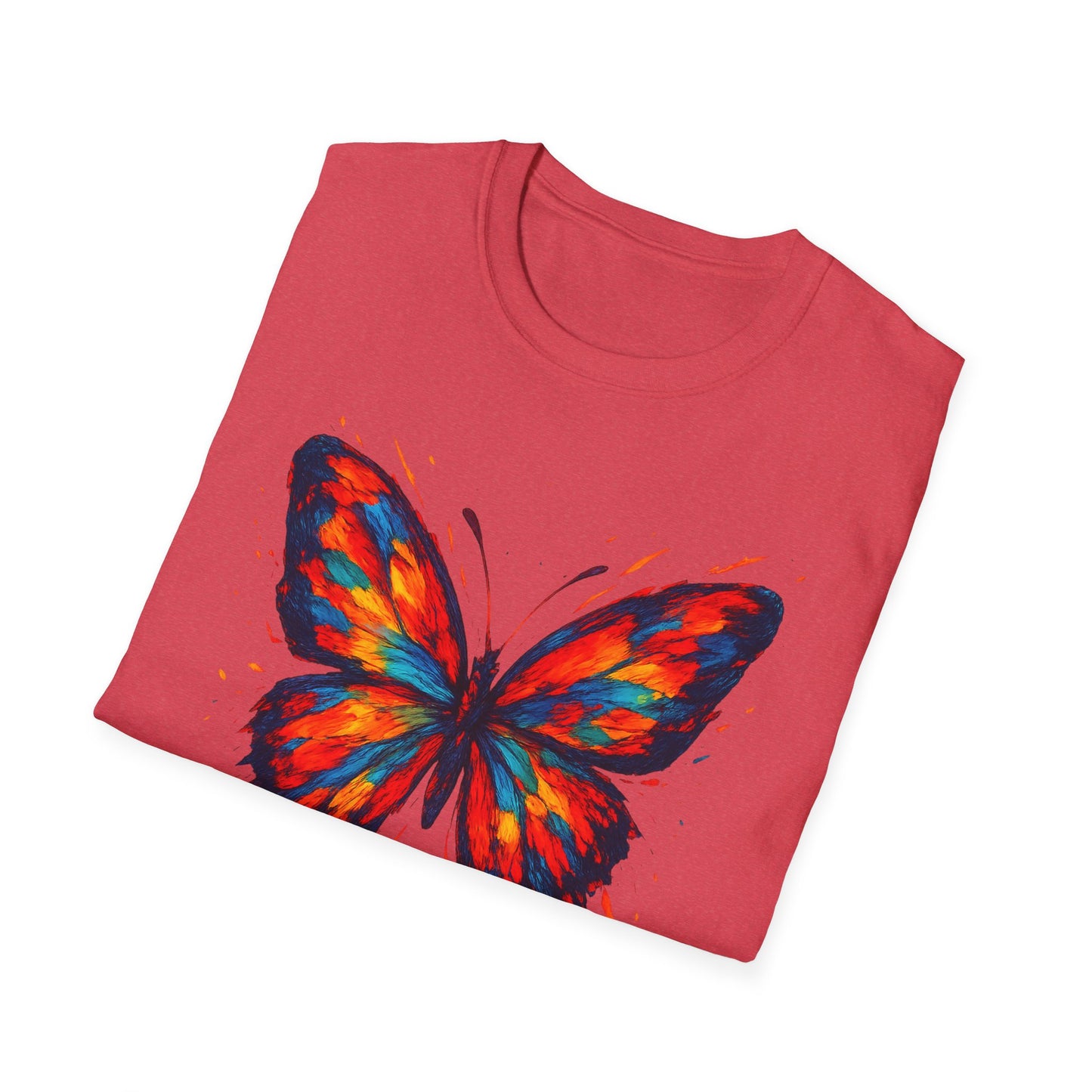 Colorful, Striking Butterfly Graphic Tee-Shirt