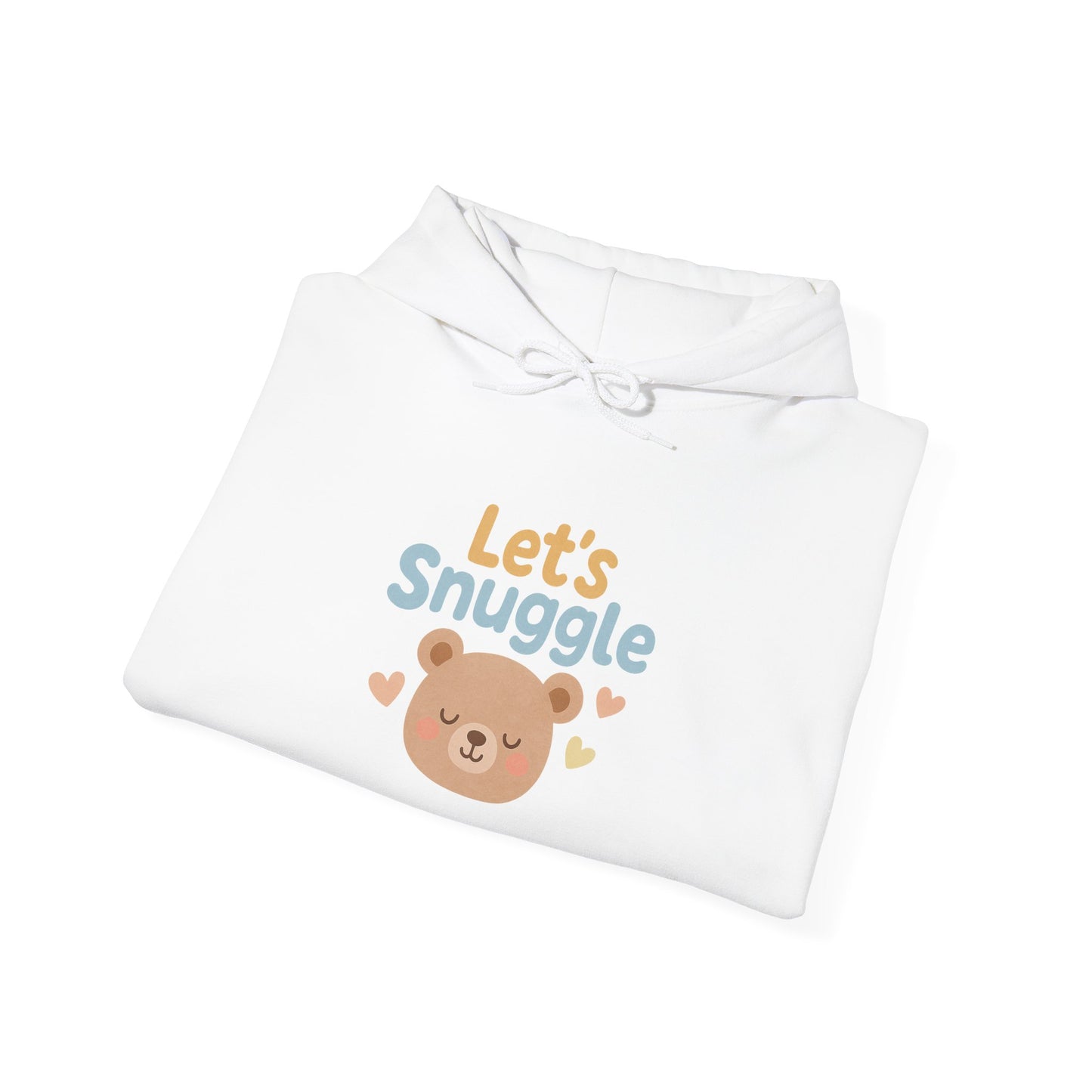 "Let's Snuggle" Hooded Bear Cozy Sweatshirt