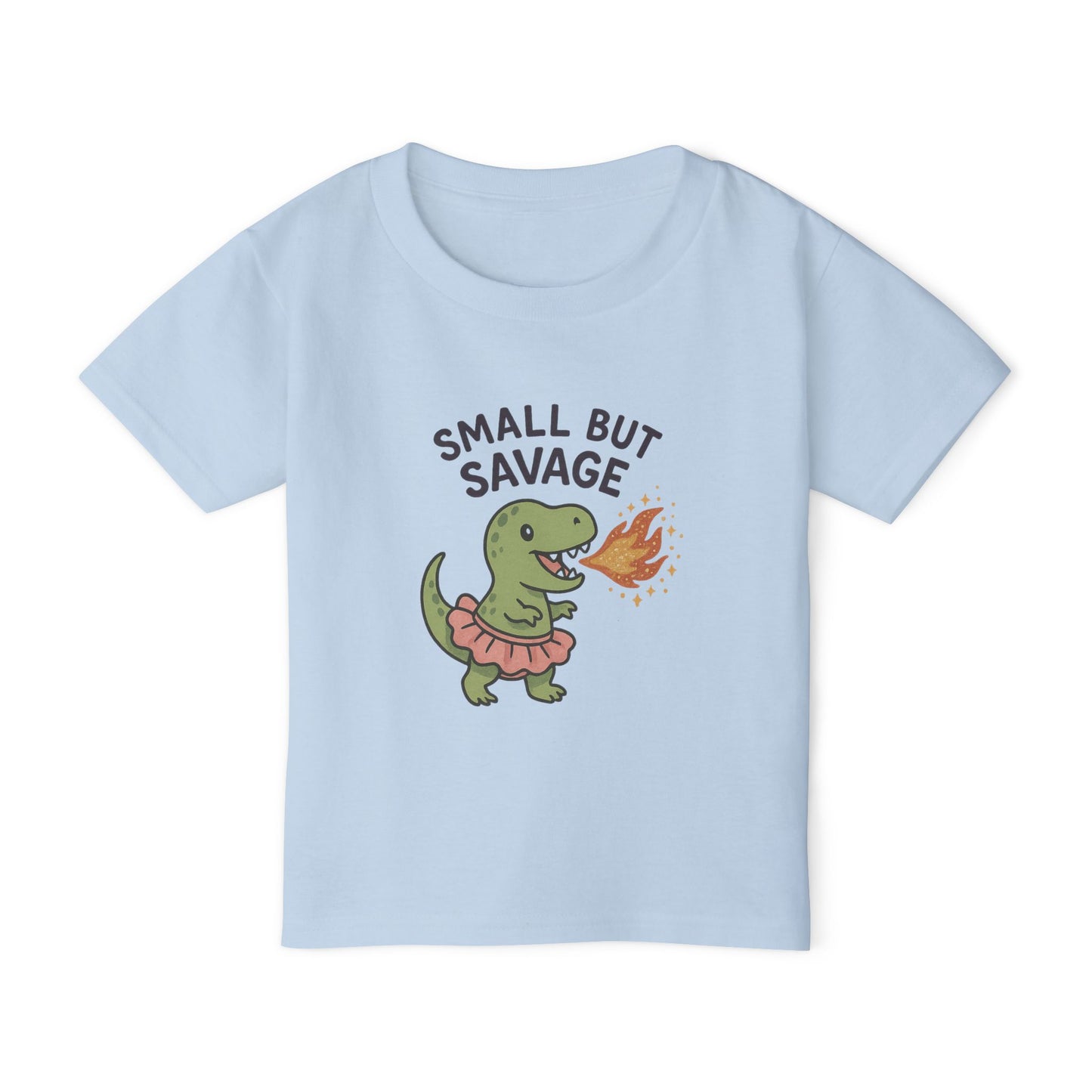 TODDLERS' "Small But Savage", Cute Dinosaur Tee