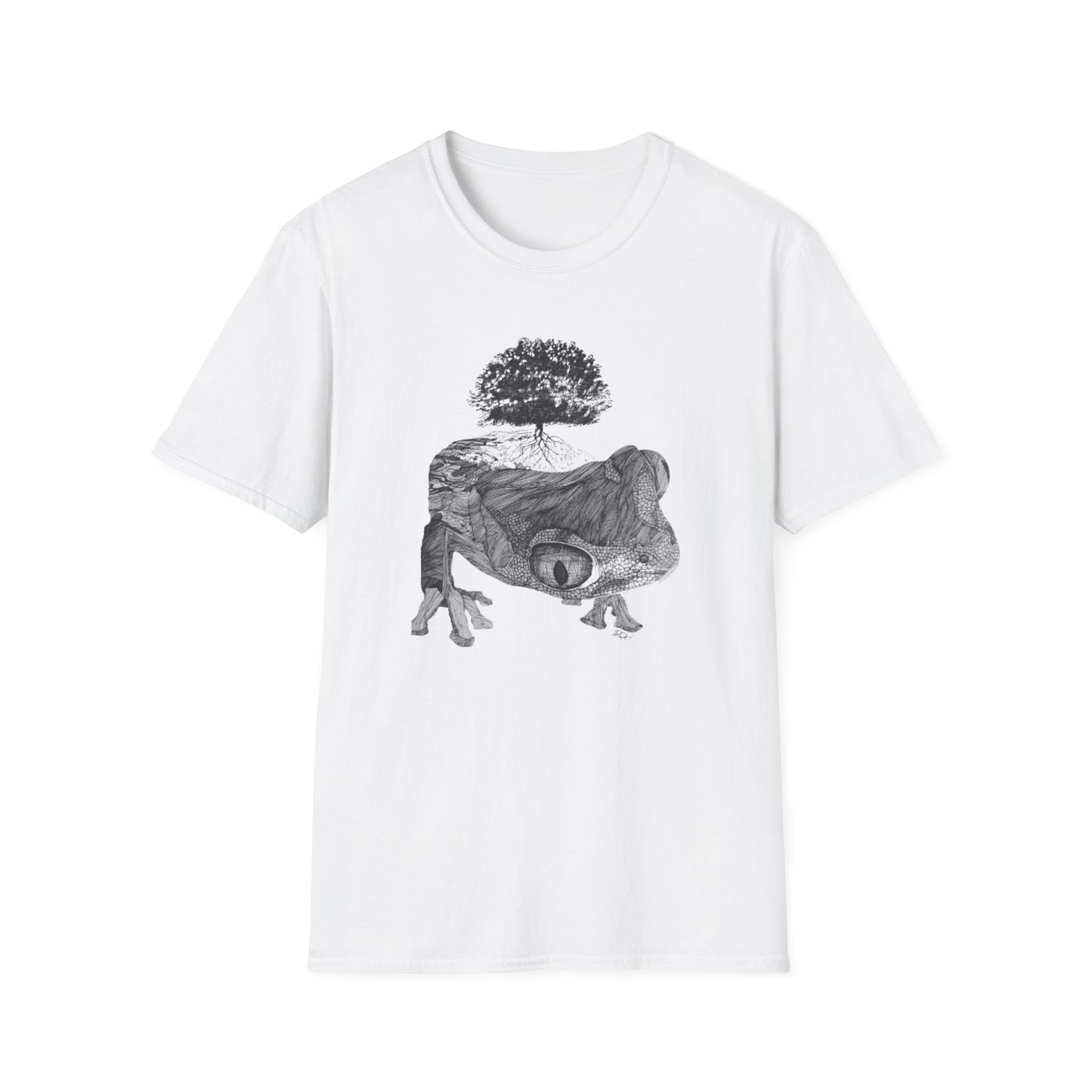 Abundant Life 1960s Frog Creative Graphic Tee - "Gaia's Shepherd"