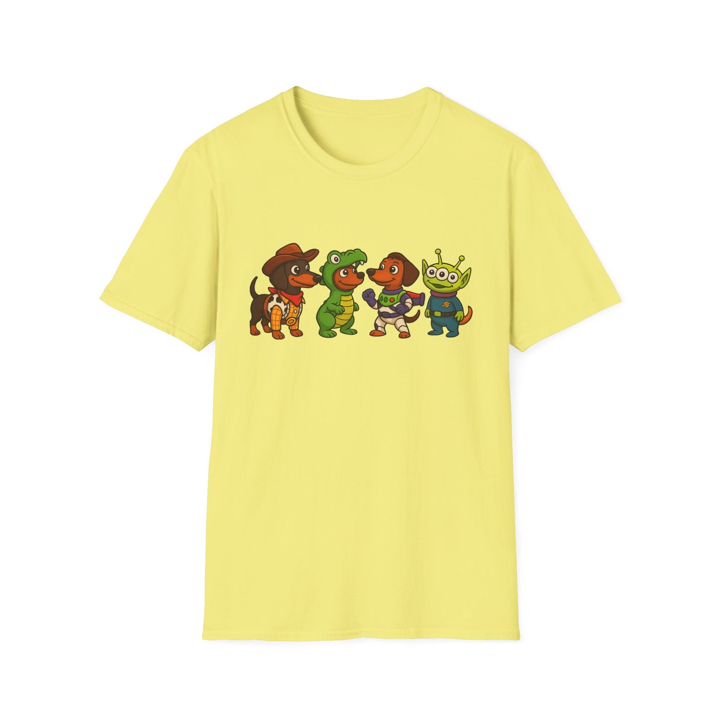 Cute Dachshund Halloween Cartoon Ensemble Tee Shirt