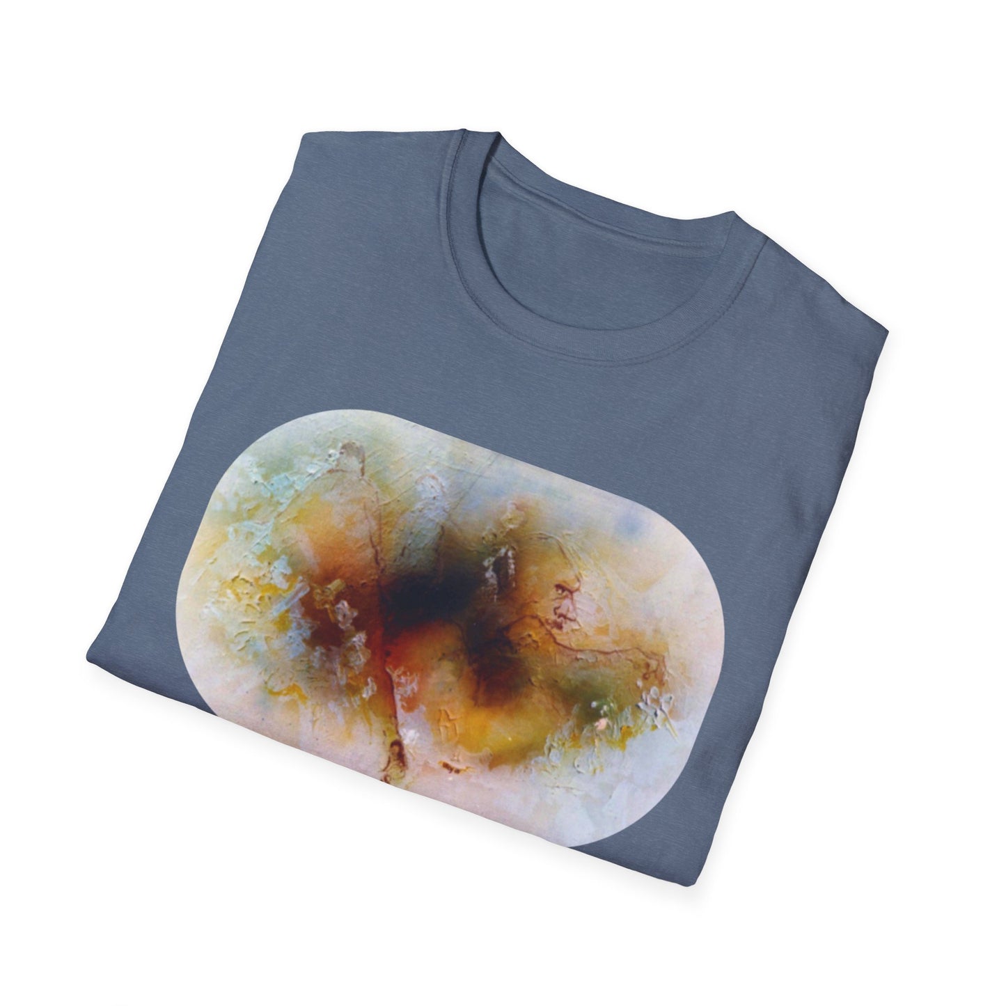 Vibrant Abstract 1960s Painting Print Tee - "Fall of Olympus"