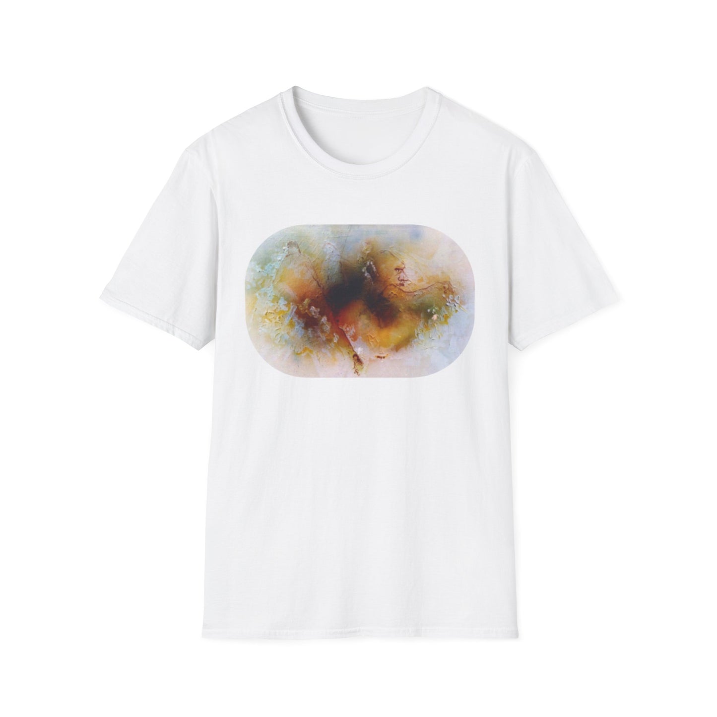 Vibrant Abstract 1960s Painting Print Tee - "Fall of Olympus"