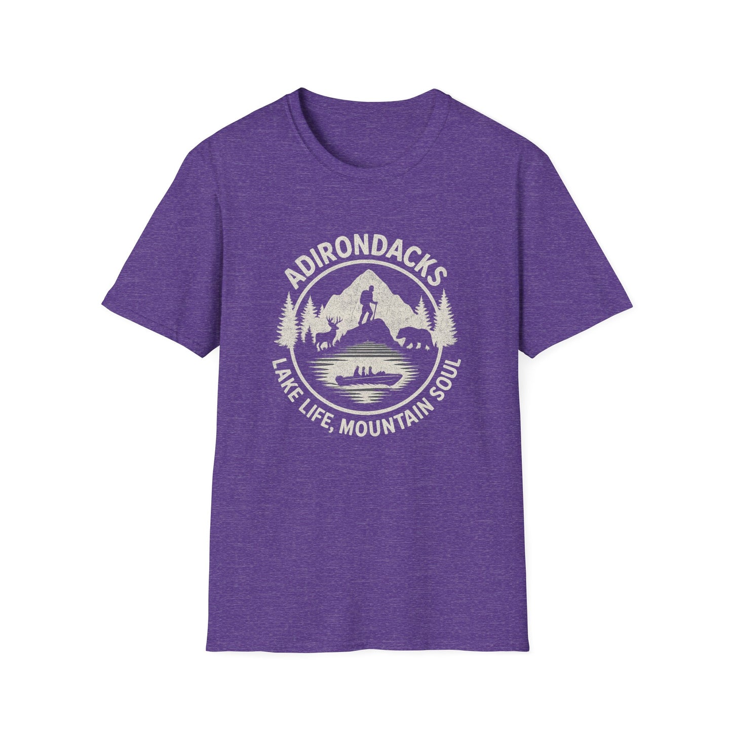 Adirondacks Lake Life Softstyle Tee-Shirt - "Lake Life, Mountain Soul"