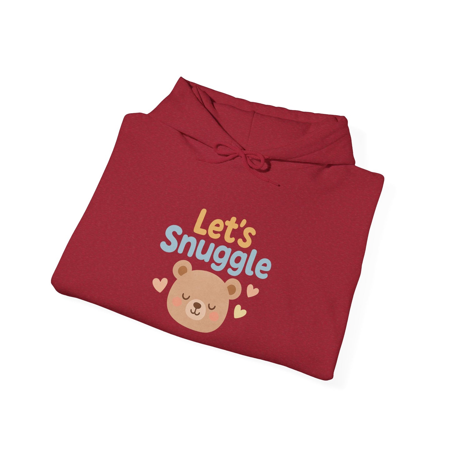 "Let's Snuggle" Hooded Bear Cozy Sweatshirt
