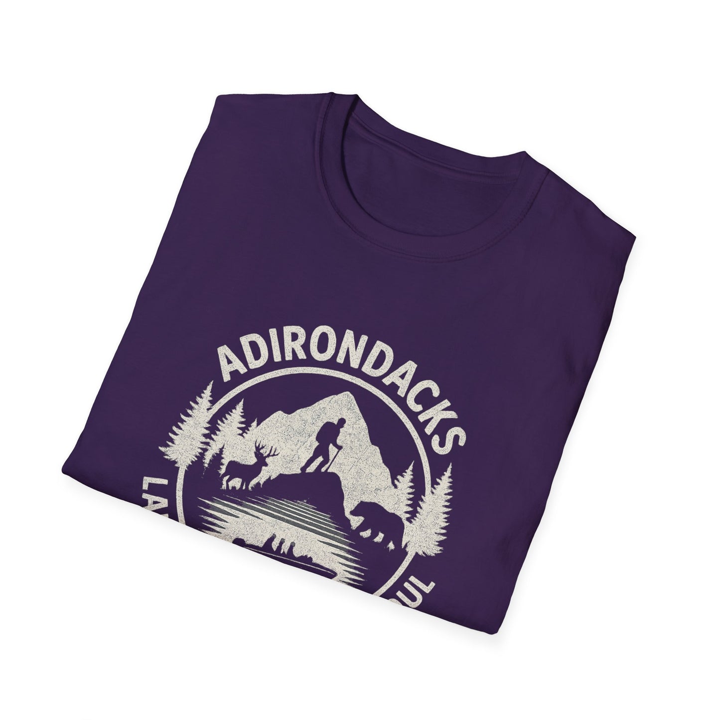 Adirondacks Lake Life Softstyle Tee-Shirt - "Lake Life, Mountain Soul"