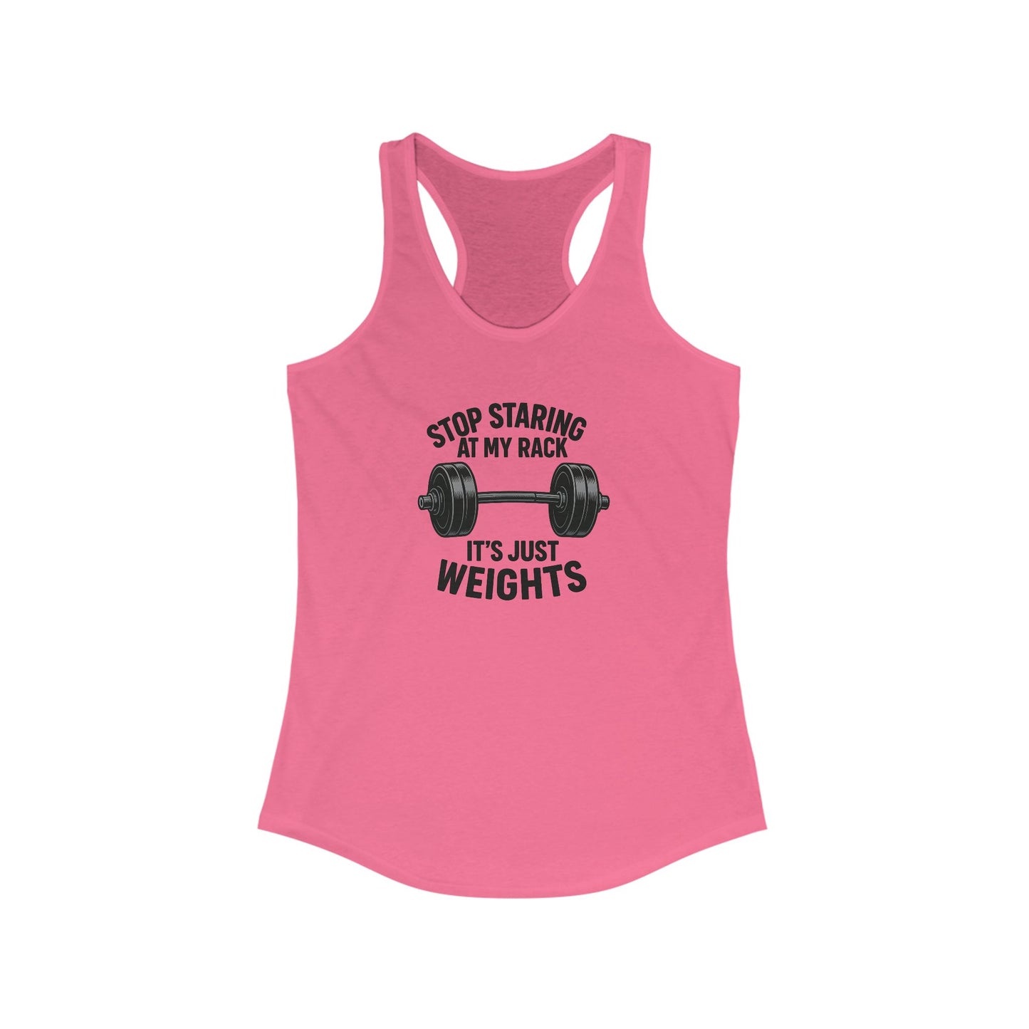 Grit Forge Athletics - "Stop Staring at My Rack" Women's Tank Top for Gym Lovers