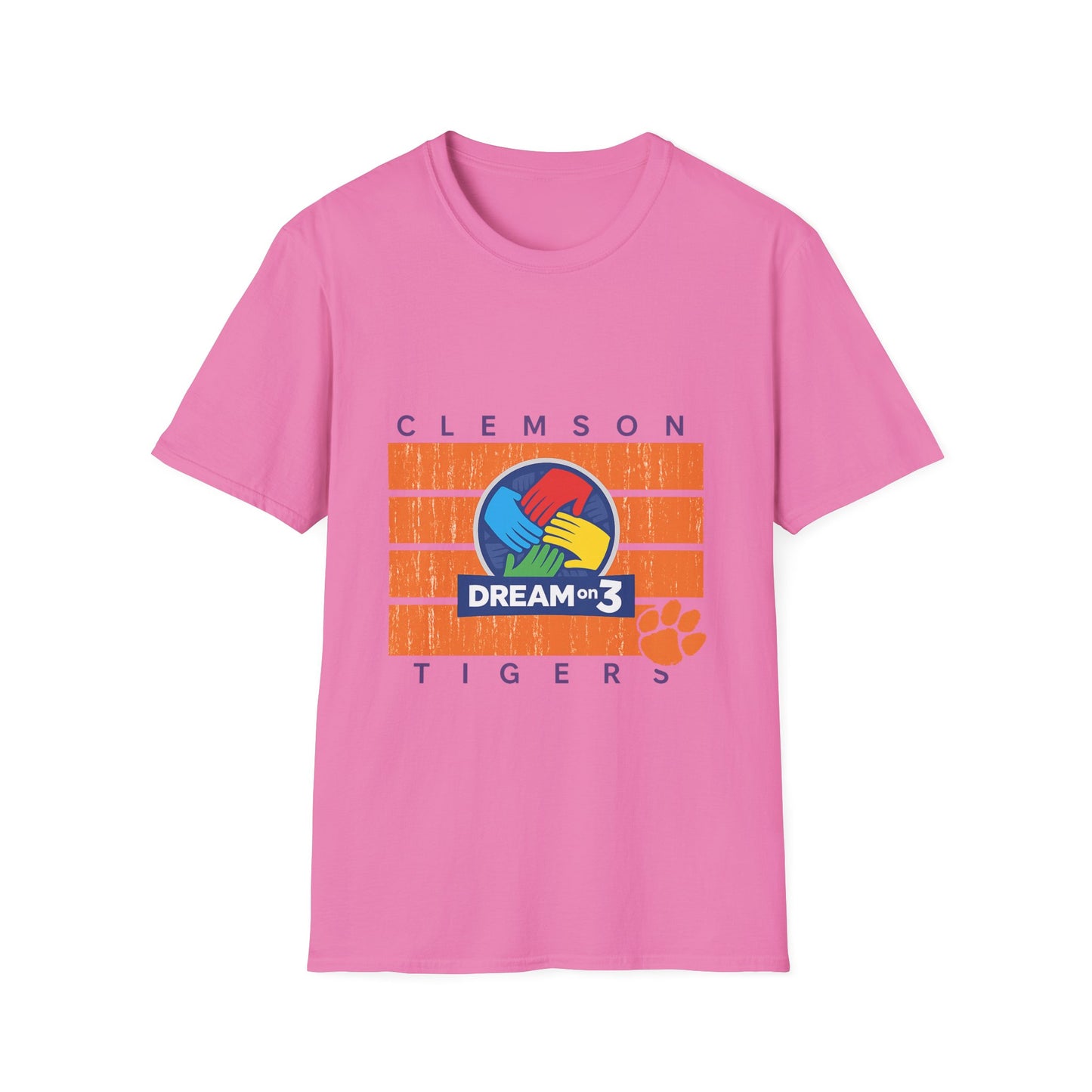 Clemson Tigers Dream on 3 Unisex Softstyle T-Shirt, Casual Tee, College Apparel, Graduation Gift, School Spirit Wear