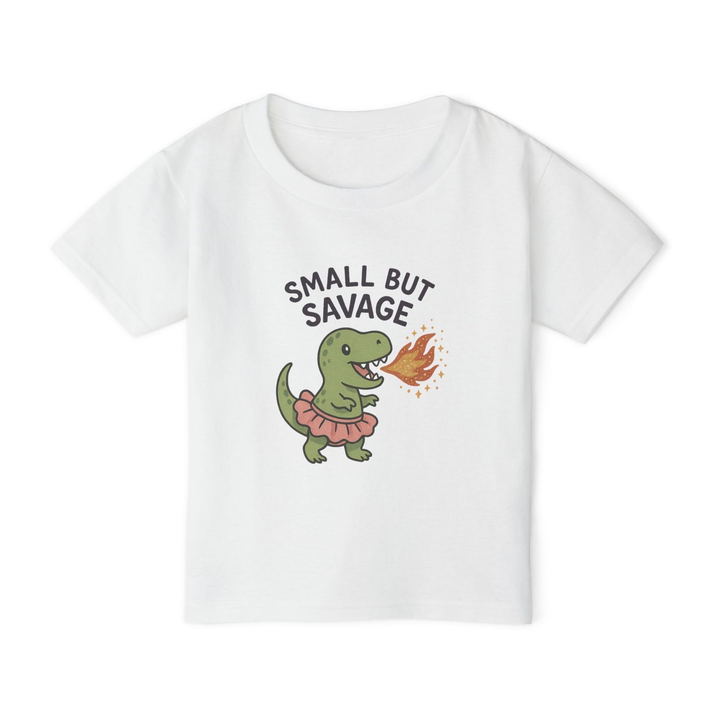 TODDLERS' "Small But Savage", Cute Dinosaur Tee