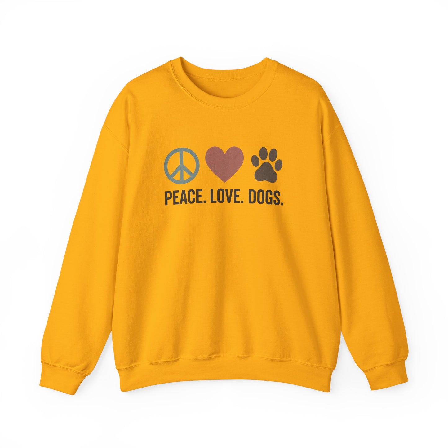 "Peace Love Dogs" Cozy Pet Lover's Crewneck Sweatshirt