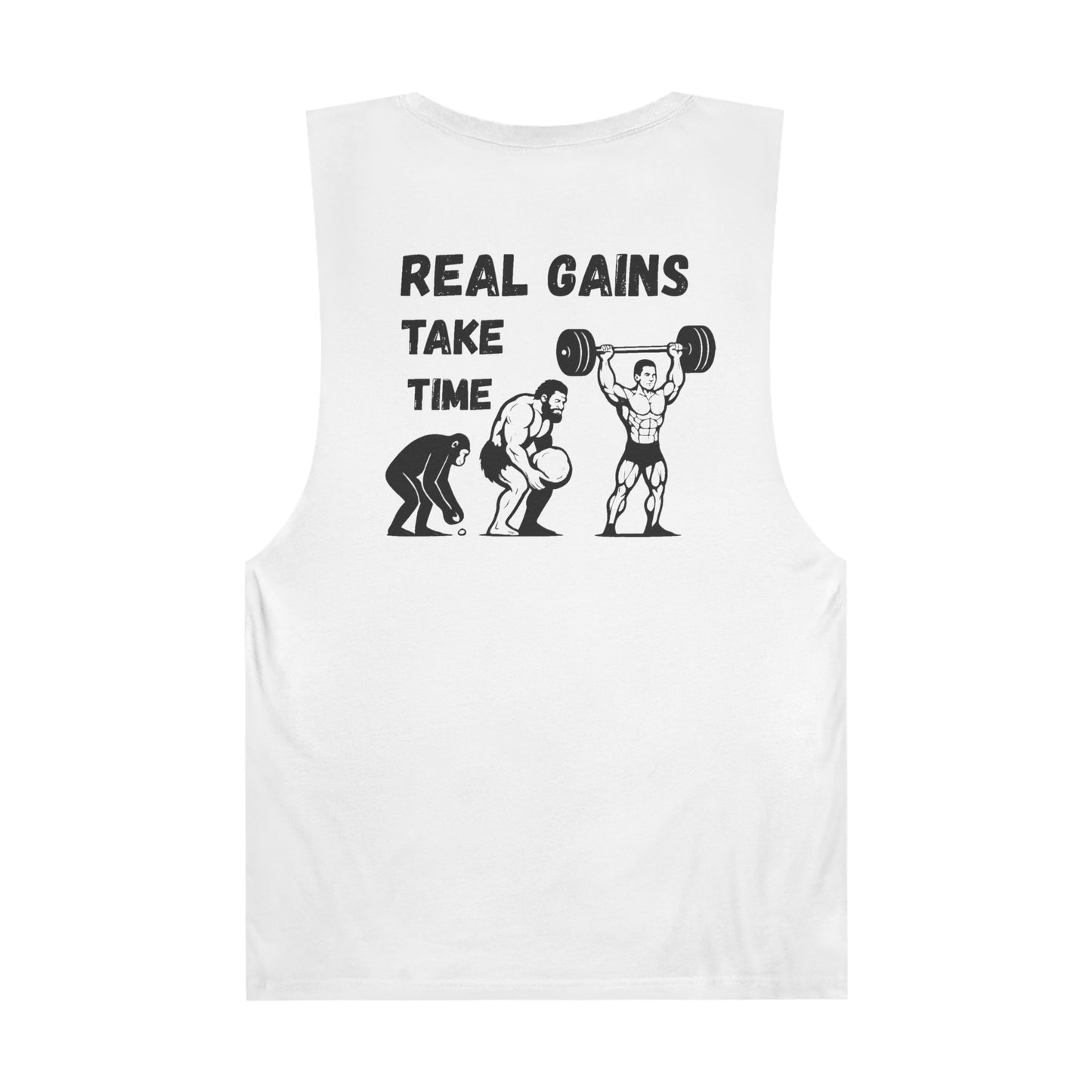 Grit Forge Athletics - "Real Gains Take Time" Weightlifting Tank Top