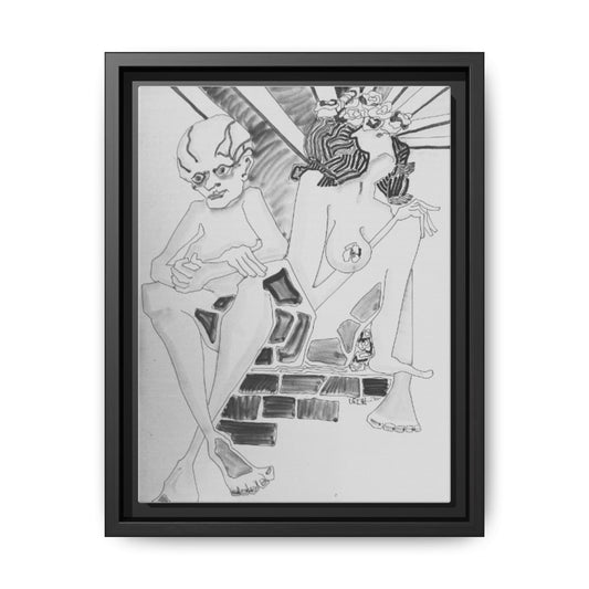 Authentic 1960s Pen & In Artwork - "Quest for a Smile"