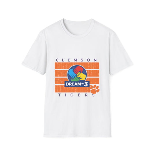 Clemson Tigers Dream on 3 Unisex Softstyle T-Shirt, Casual Tee, College Apparel, Graduation Gift, School Spirit Wear
