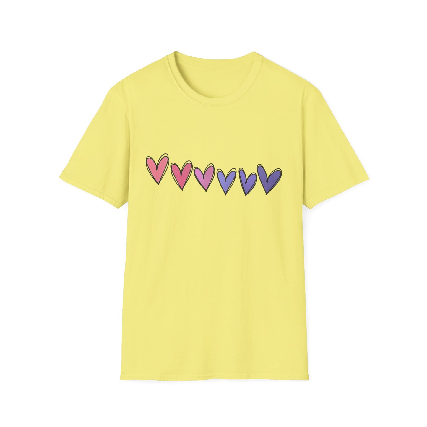 Cute Hearts Graphic Women's Softstyle Tee-Shirt