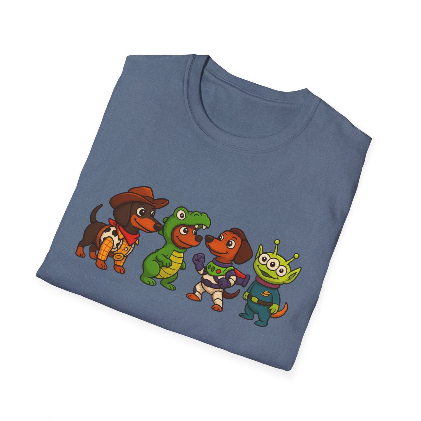 Cute Dachshund Halloween Cartoon Ensemble Tee Shirt